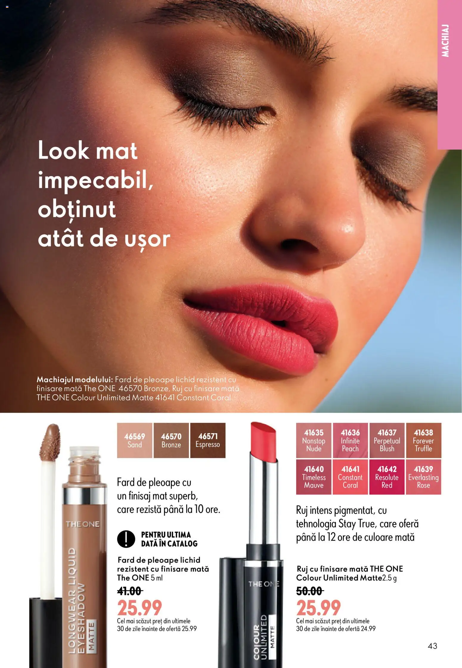Catalog Oriflame 29 Iulie - 17 August 2026 | Pagina 43 | Produse: Machiaj, Blush, Fard de pleoape, Ruj