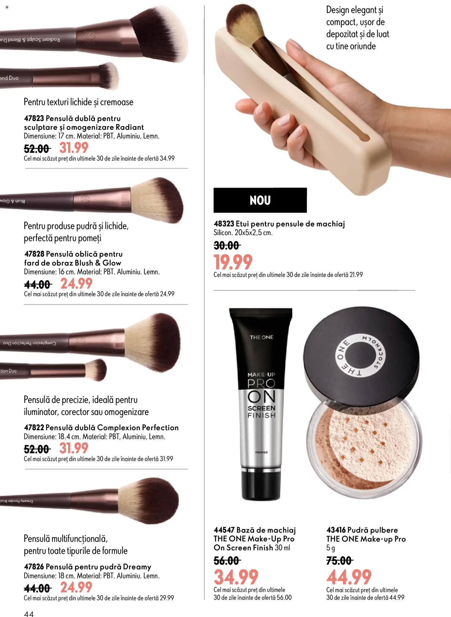 Catalog Oriflame 29 Iulie - 17 August 2026 | Pagina 44 | Produse: Bază de machiaj, Machiaj, Pudră, Blush