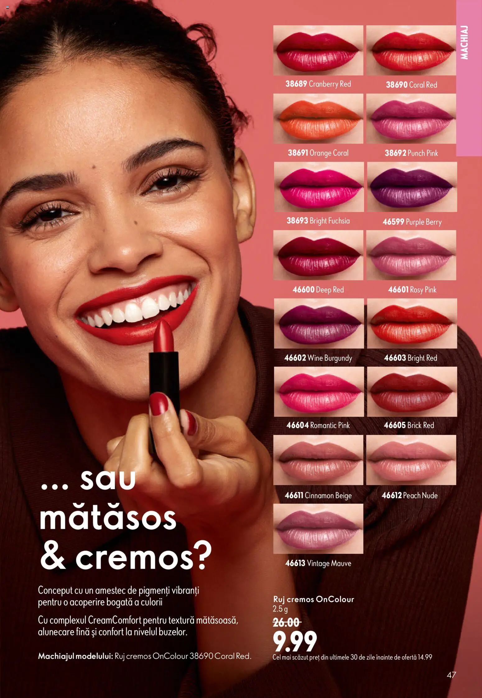 Catalog Oriflame 29 Iulie - 17 August 2026 | Pagina 47 | Produse: Machiaj, Ruj