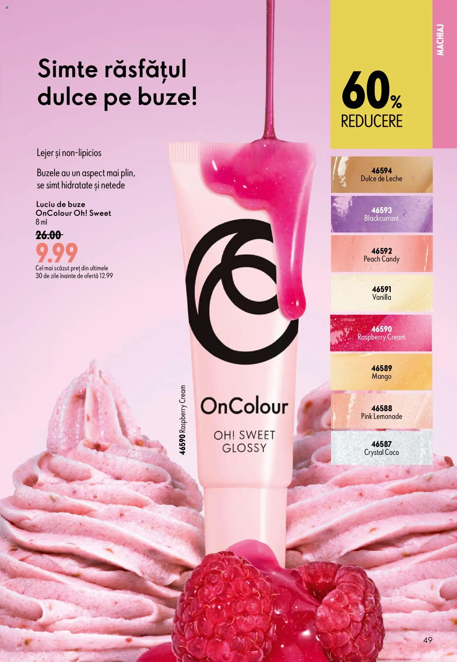 Catalog Oriflame 29 Iulie - 17 August 2026 | Pagina 49 | Produse: Machiaj, Luciu de buze, Mango