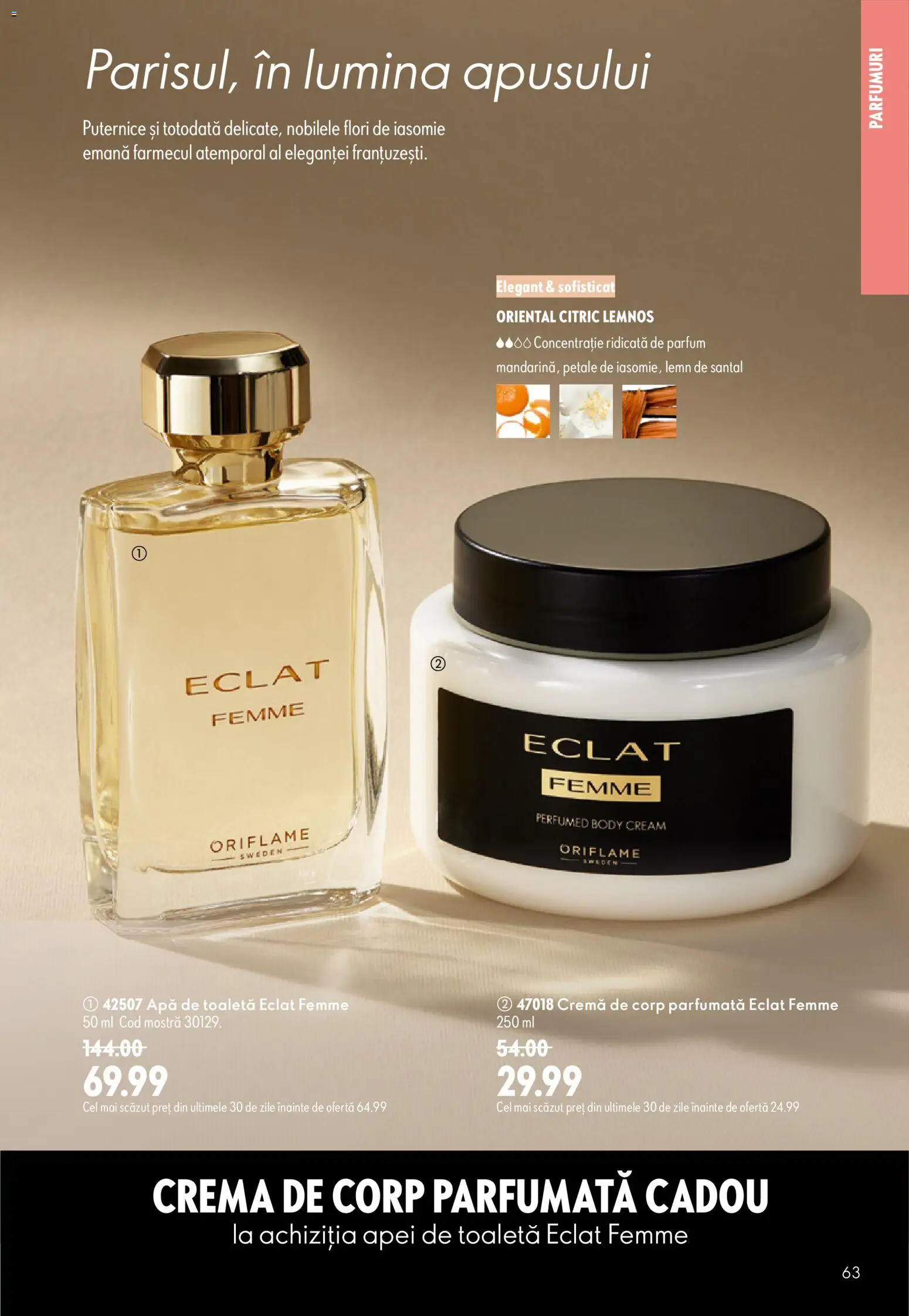 Catalog Oriflame 29 Iulie - 17 August 2026 | Pagina 63 | Produse: Tavuk suyu, Body, Toaletă, Apă de toaletă