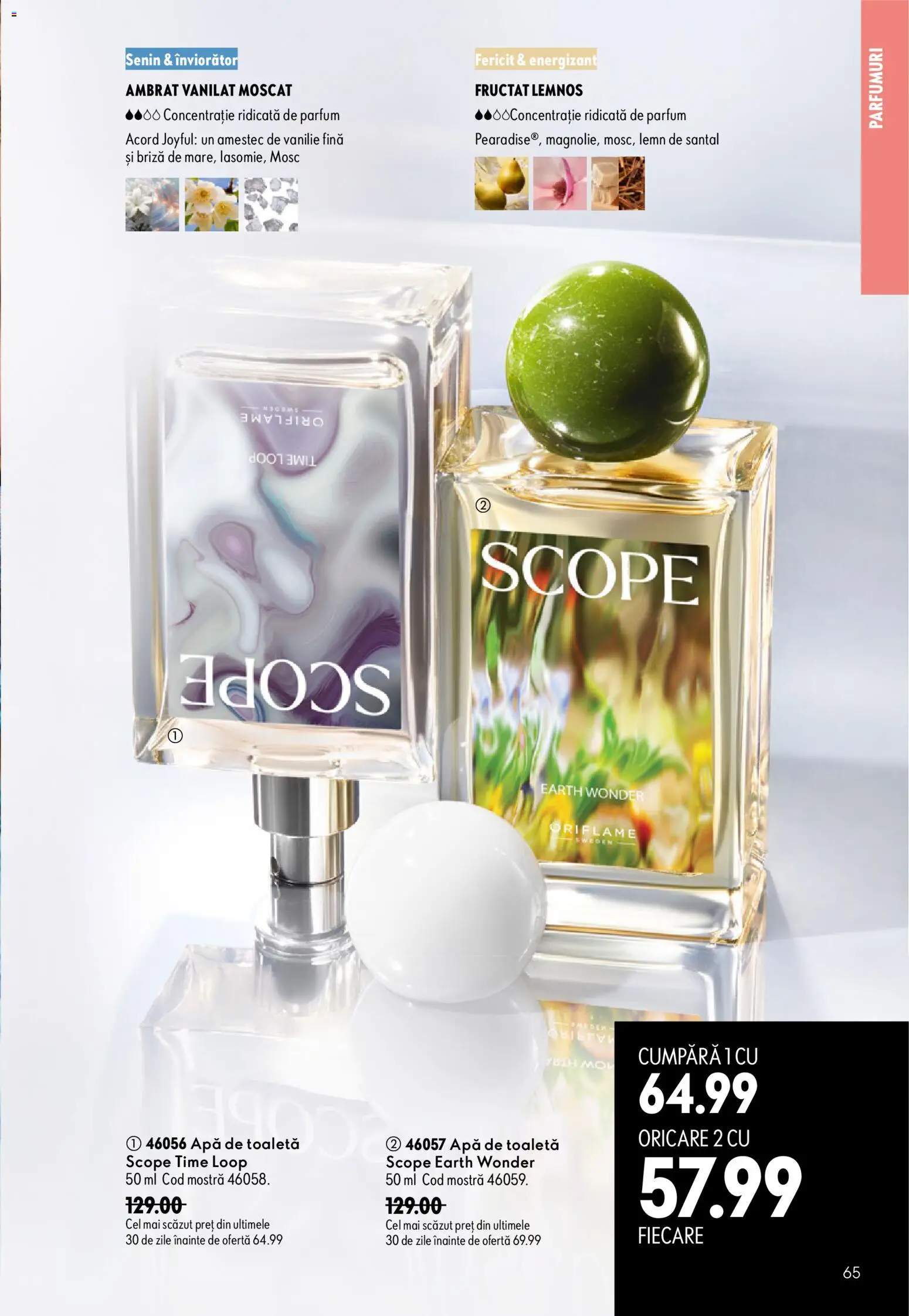 Catalog Oriflame 29 Iulie - 17 August 2026 | Pagina 65 | Produse: Toaletă, Parfum, Apă de toaletă, Apă