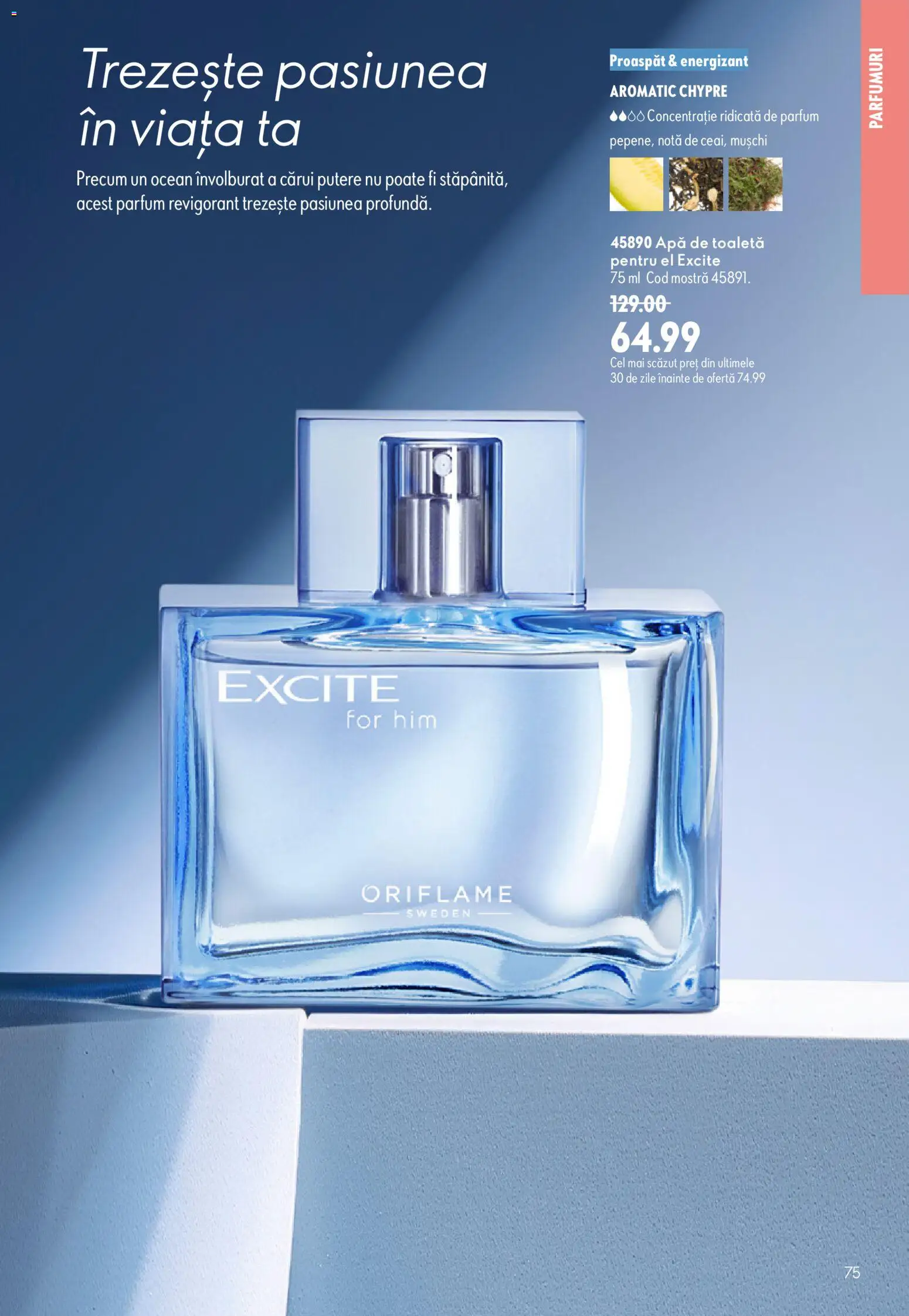 Catalog Oriflame 29 Iulie - 17 August 2026 | Pagina 75 | Produse: Toaletă, Parfum, Apă de toaletă, Apă