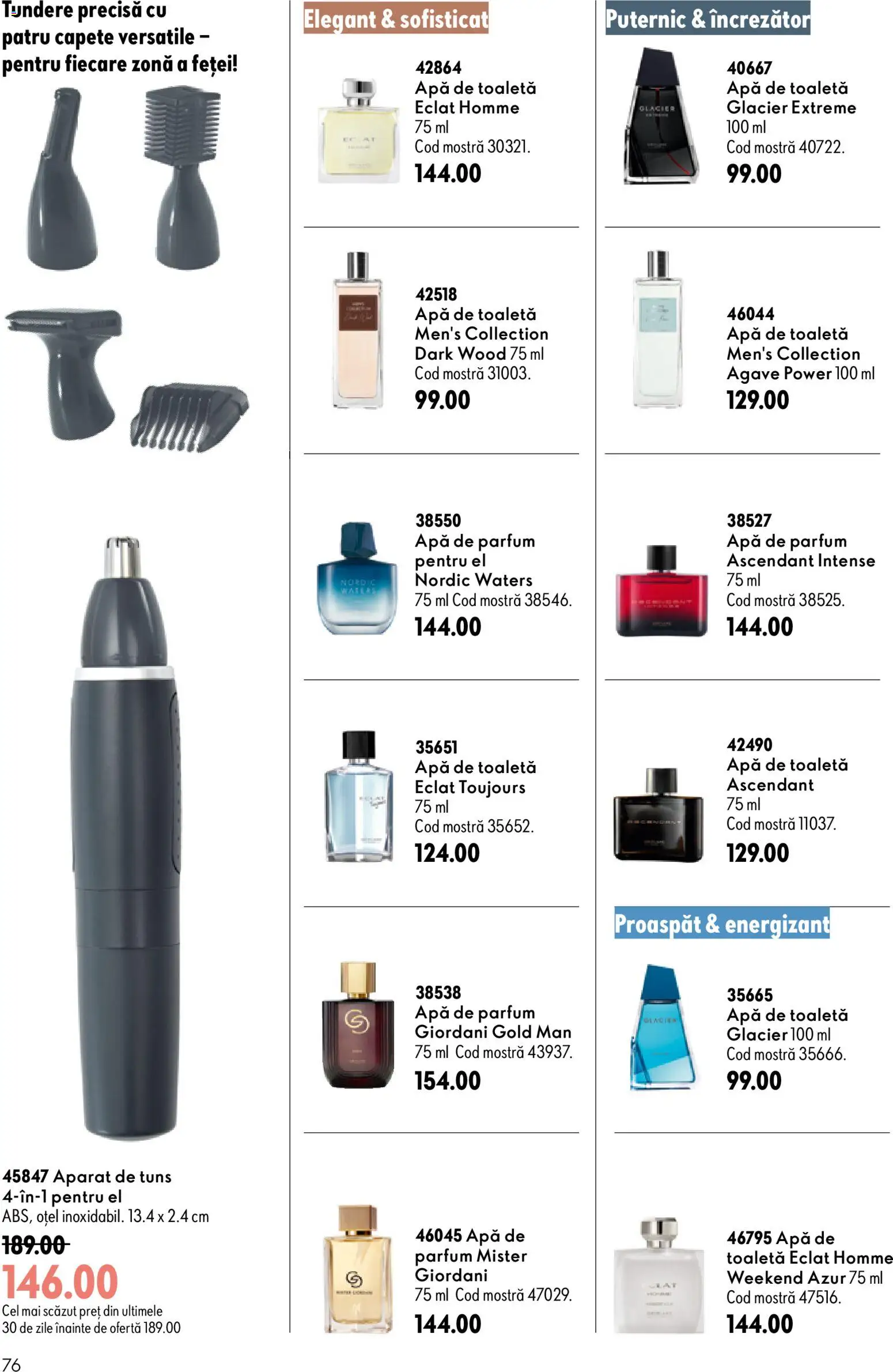 Catalog Oriflame 29 Iulie - 17 August 2026 | Pagina 76 | Produse: Apă de parfum, Toaletă, Parfum, Apă de toaletă