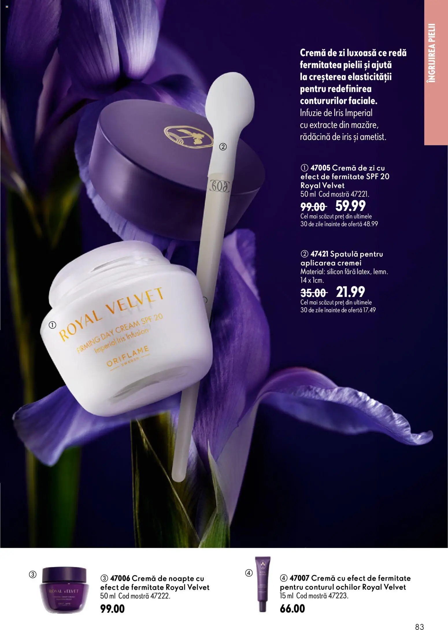 Catalog Oriflame 29 Iulie - 17 August 2026 | Pagina 83 | Produse: Cremă de zi, Cremă de noapte, Cremă