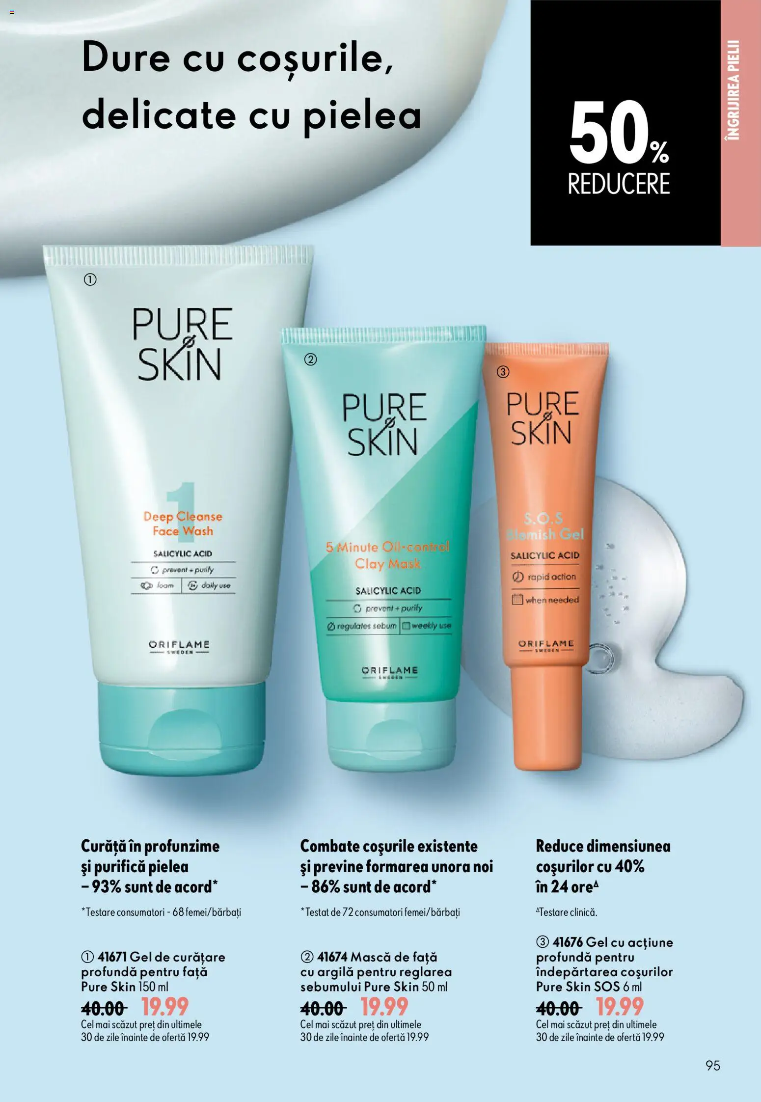 Catalog Oriflame 29 Iulie - 17 August 2026 | Pagina 95 | Produse: Gel de curățare, Sos