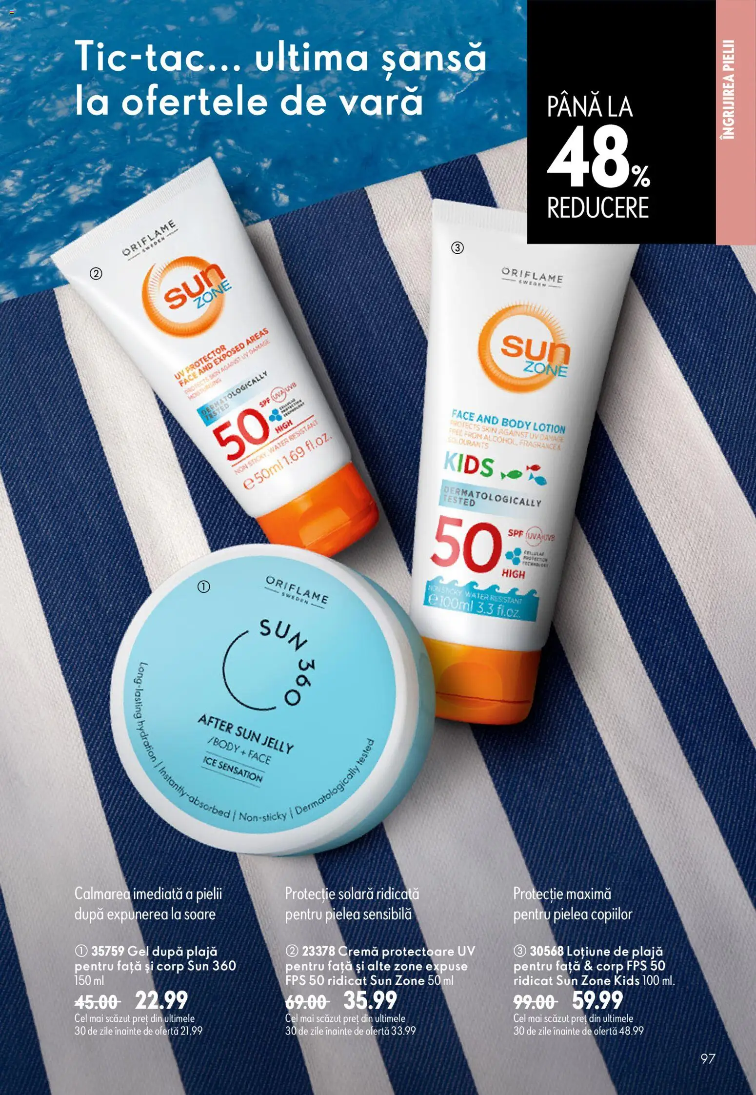 Catalog Oriflame 29 Iulie - 17 August 2026 | Pagina 97 | Produse: Body, Cremă, Protecție solară