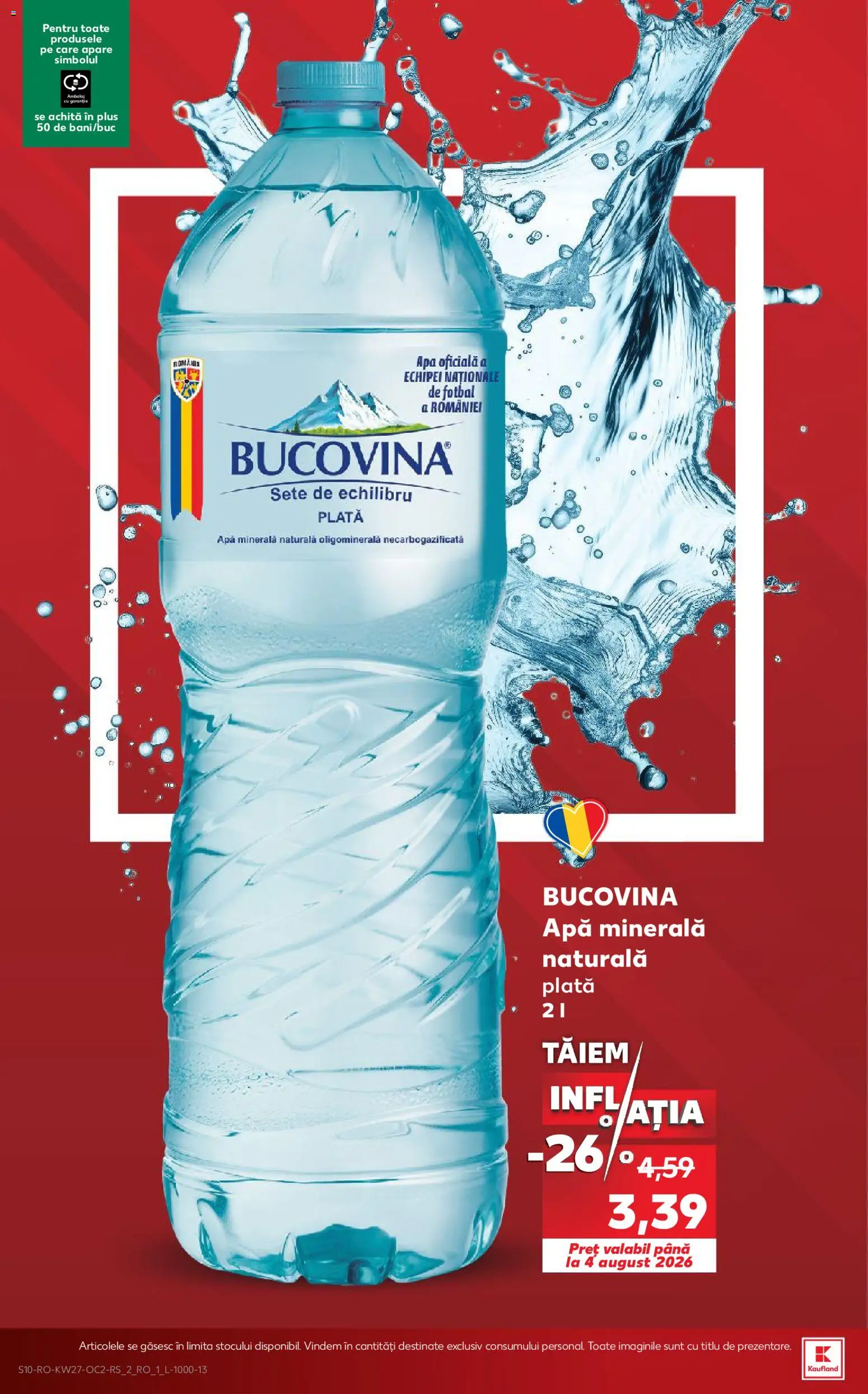 Catalog Kaufland 1 - 6 Iulie 2026 | Pagina 10 | Produse: Yazı tahtası kalemi, Apă