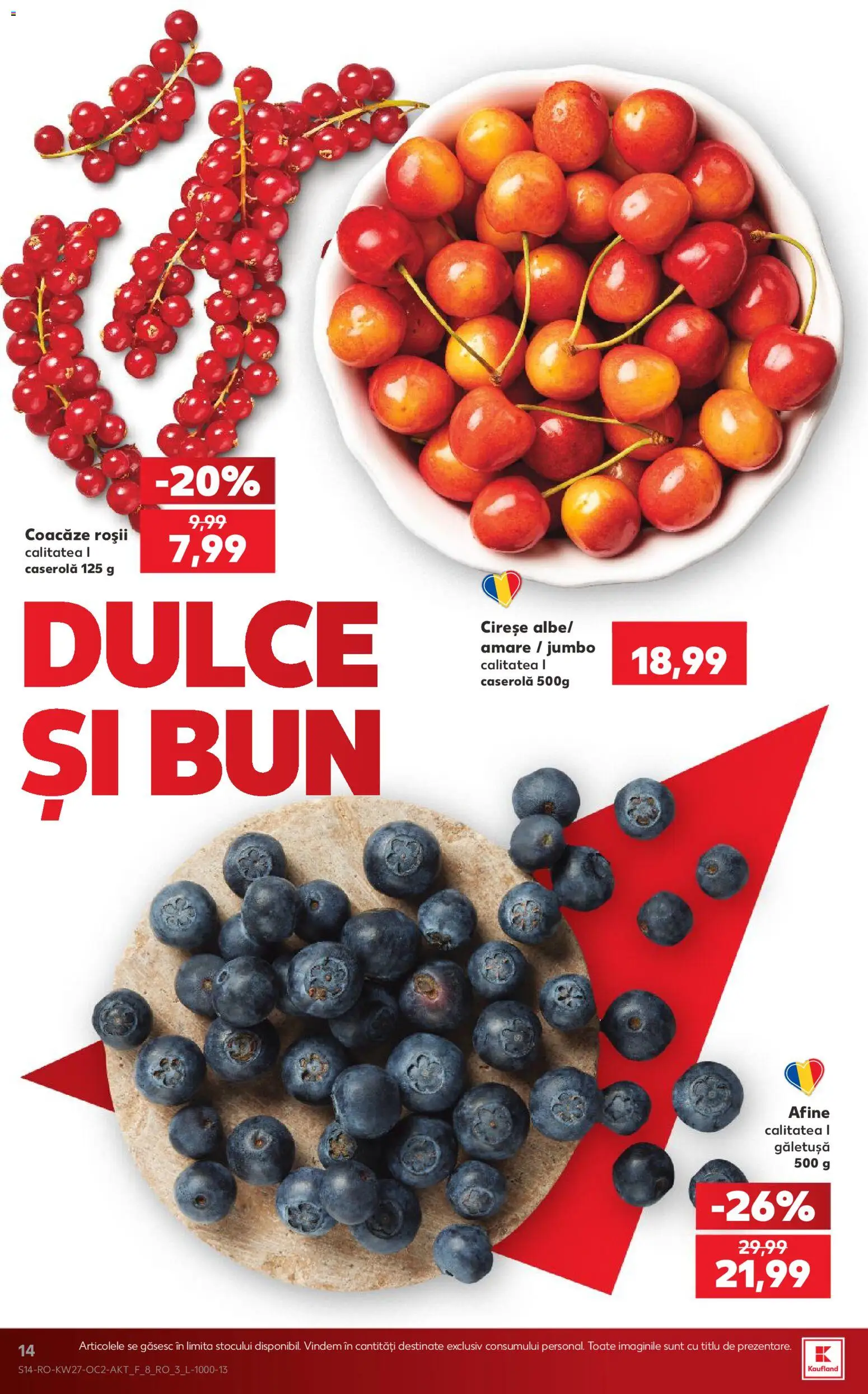 Catalog Kaufland 1 - 6 Iulie 2026 | Pagina 14 | Produse: Afine, Roșii, Cireșe