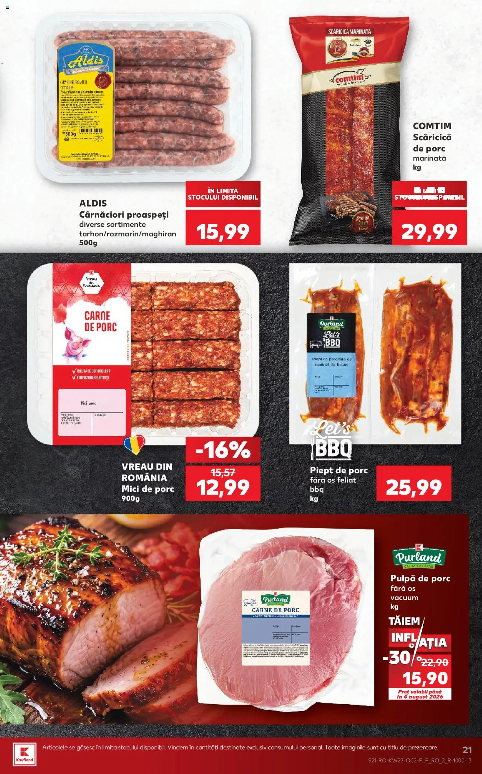 Catalog Kaufland 1 - 6 Iulie 2026 | Pagina 21 | Produse: Mici, Carne De Porc