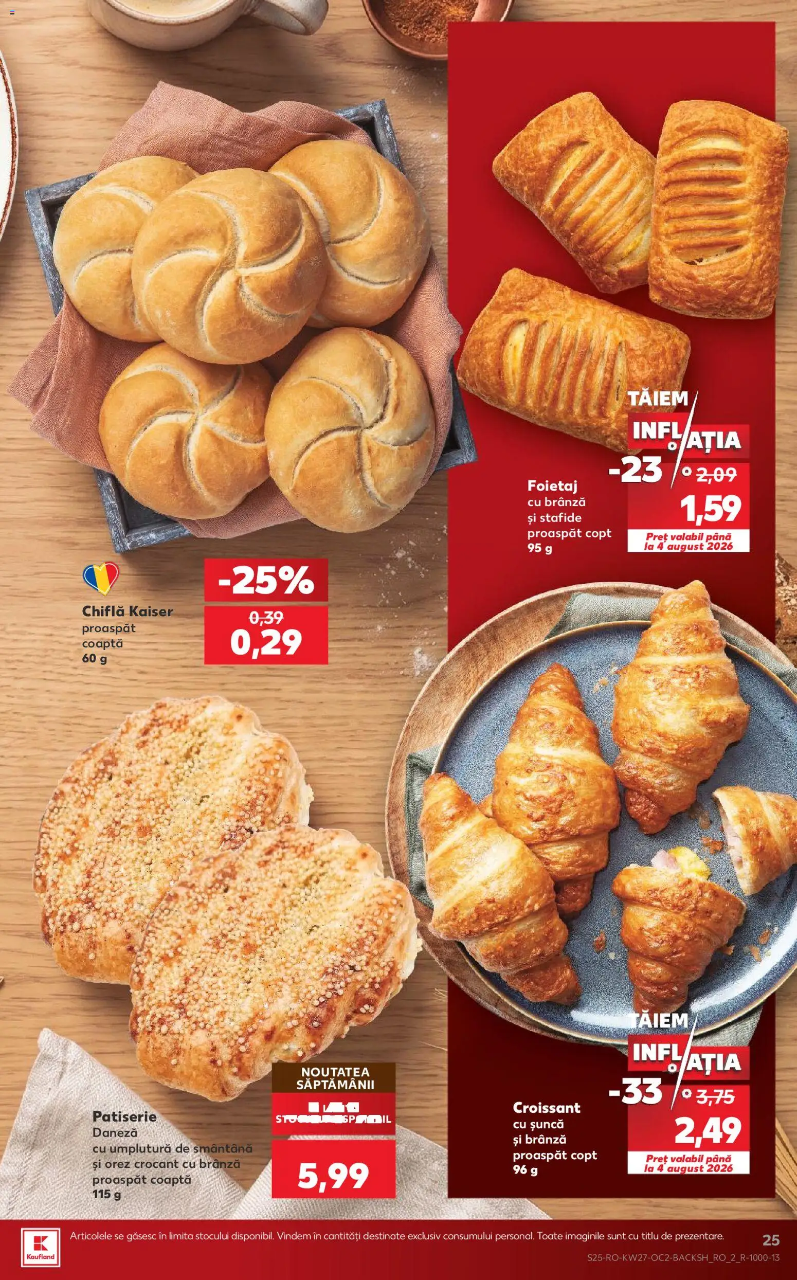 Catalog Kaufland 1 - 6 Iulie 2026 | Pagina 25 | Produse: Foietaj, Brânză, Șuncă, Stafide