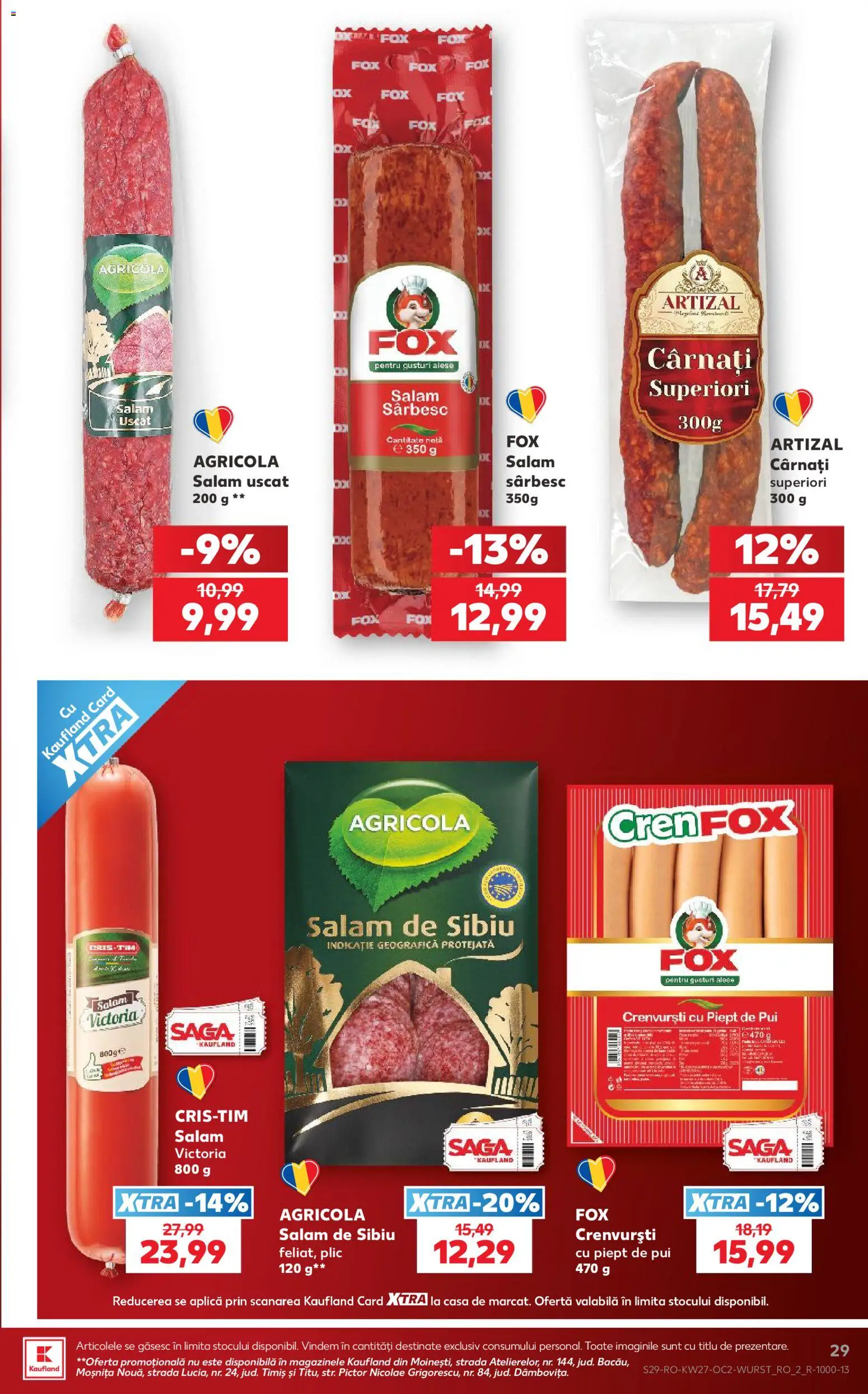 Catalog Kaufland 1 - 6 Iulie 2026 | Pagina 29 | Produse: Hacıyatmaz Kedi Oyuncağı, Crenvurști, Salam, Cârnați