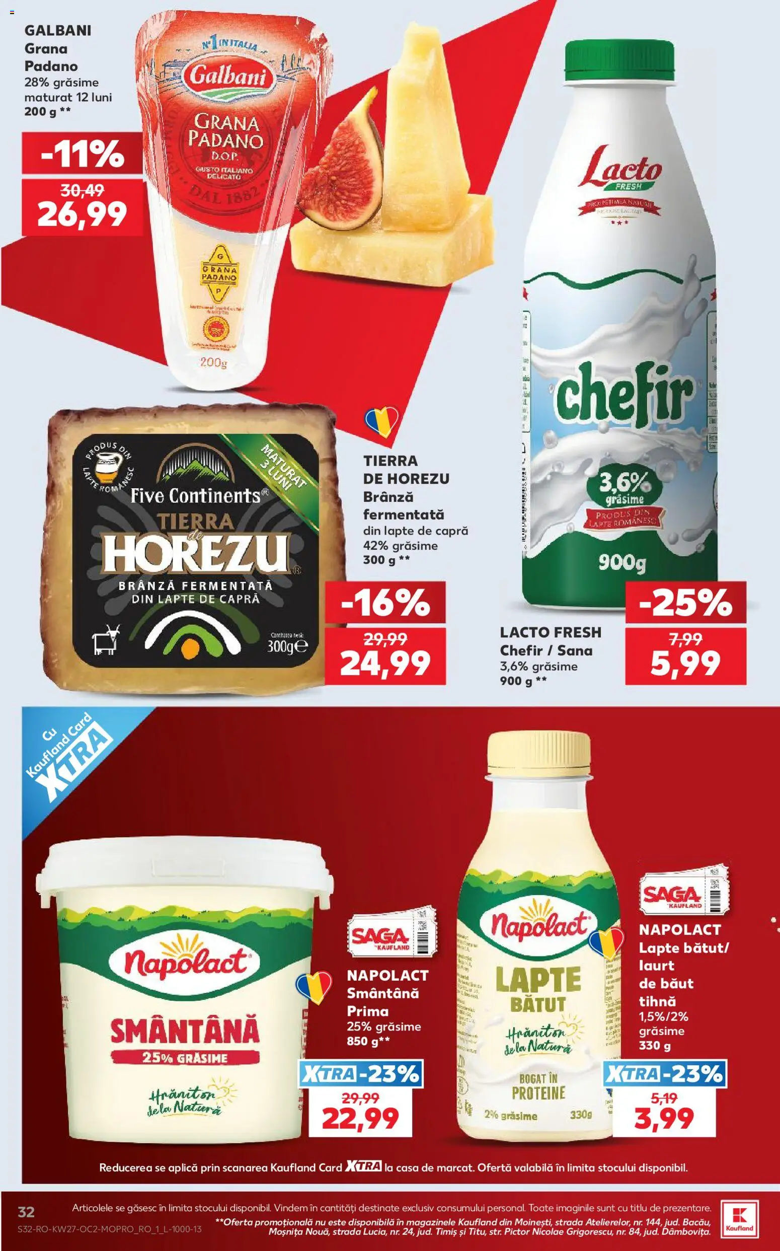 Catalog Kaufland 1 - 6 Iulie 2026 | Pagina 32 | Produse: Masaüstü kılıfı, Lapte, Brânză, Smântână