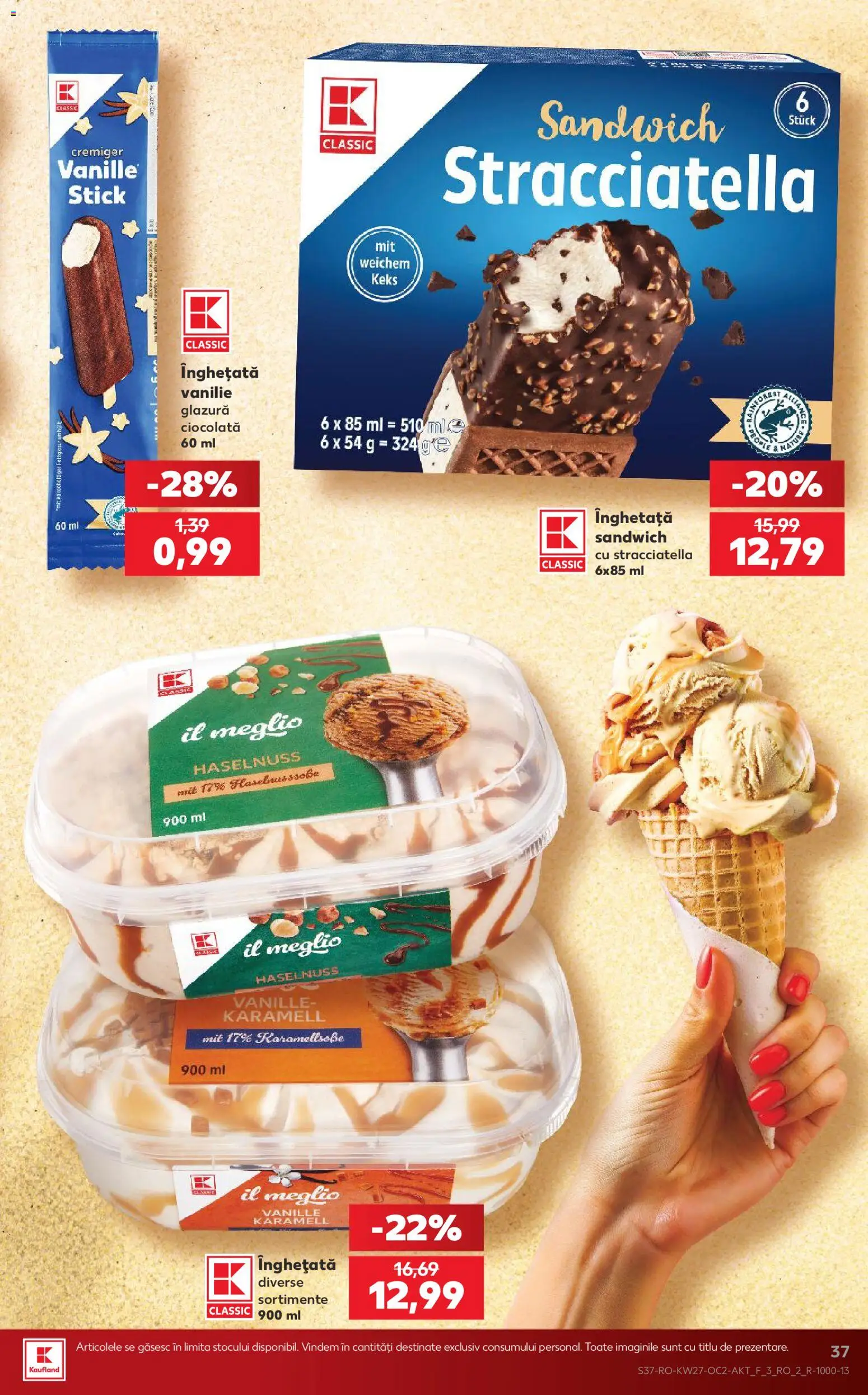 Catalog Kaufland 1 - 6 Iulie 2026 | Pagina 37 | Produse: Ciocolată, Înghețată
