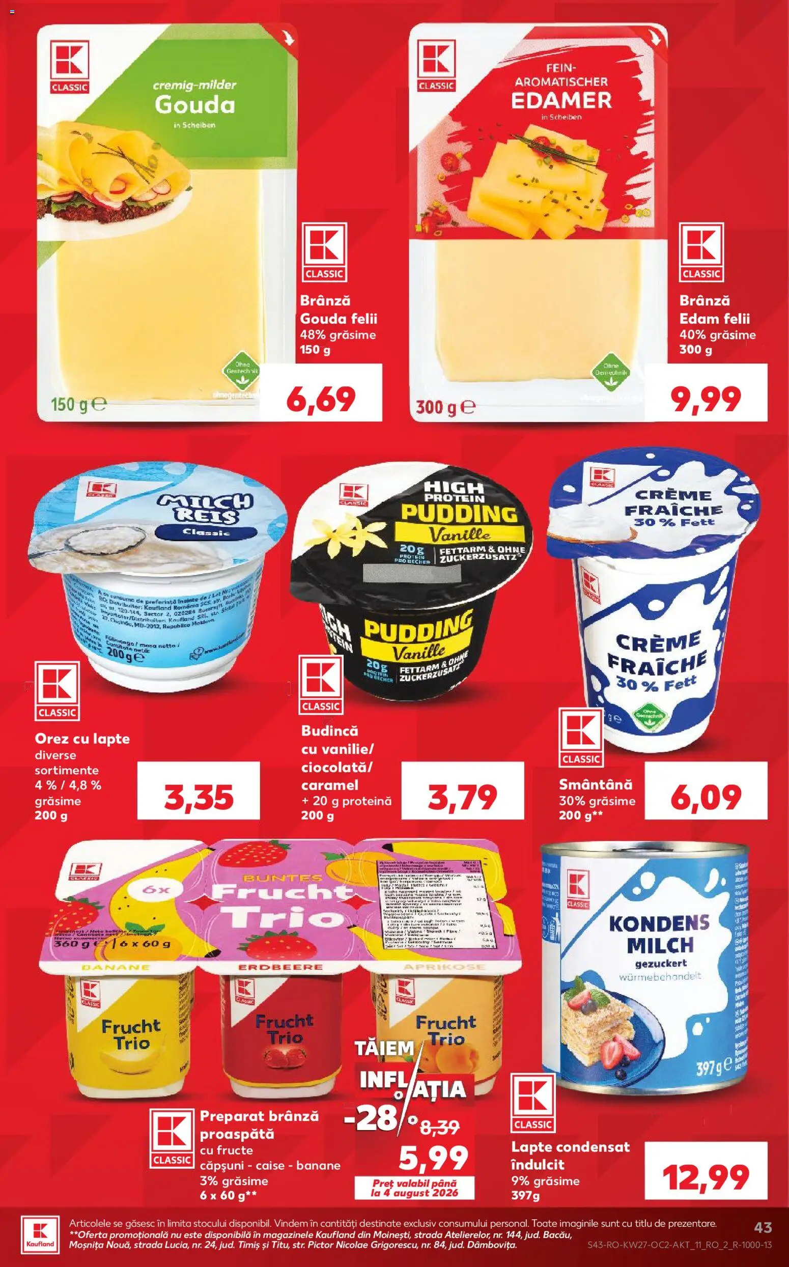 Catalog Kaufland 1 - 6 Iulie 2026 | Pagina 43 | Produse: Lapte, Banane, Ahtapot, Gouda