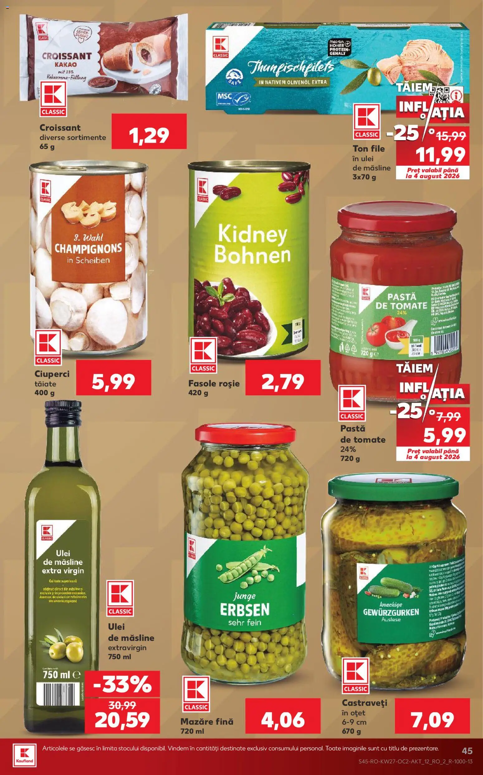 Catalog Kaufland 1 - 6 Iulie 2026 | Pagina 45 | Produse: Măsline, Ulei, Pastă de tomate, Oțet