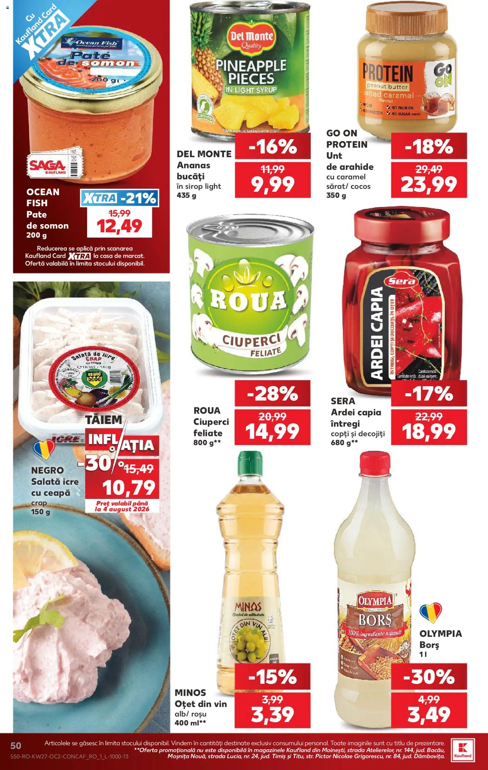 Catalog Kaufland 1 - 6 Iulie 2026 | Pagina 50 | Produse: Ciuperci, Arahide, Oțet, Vin