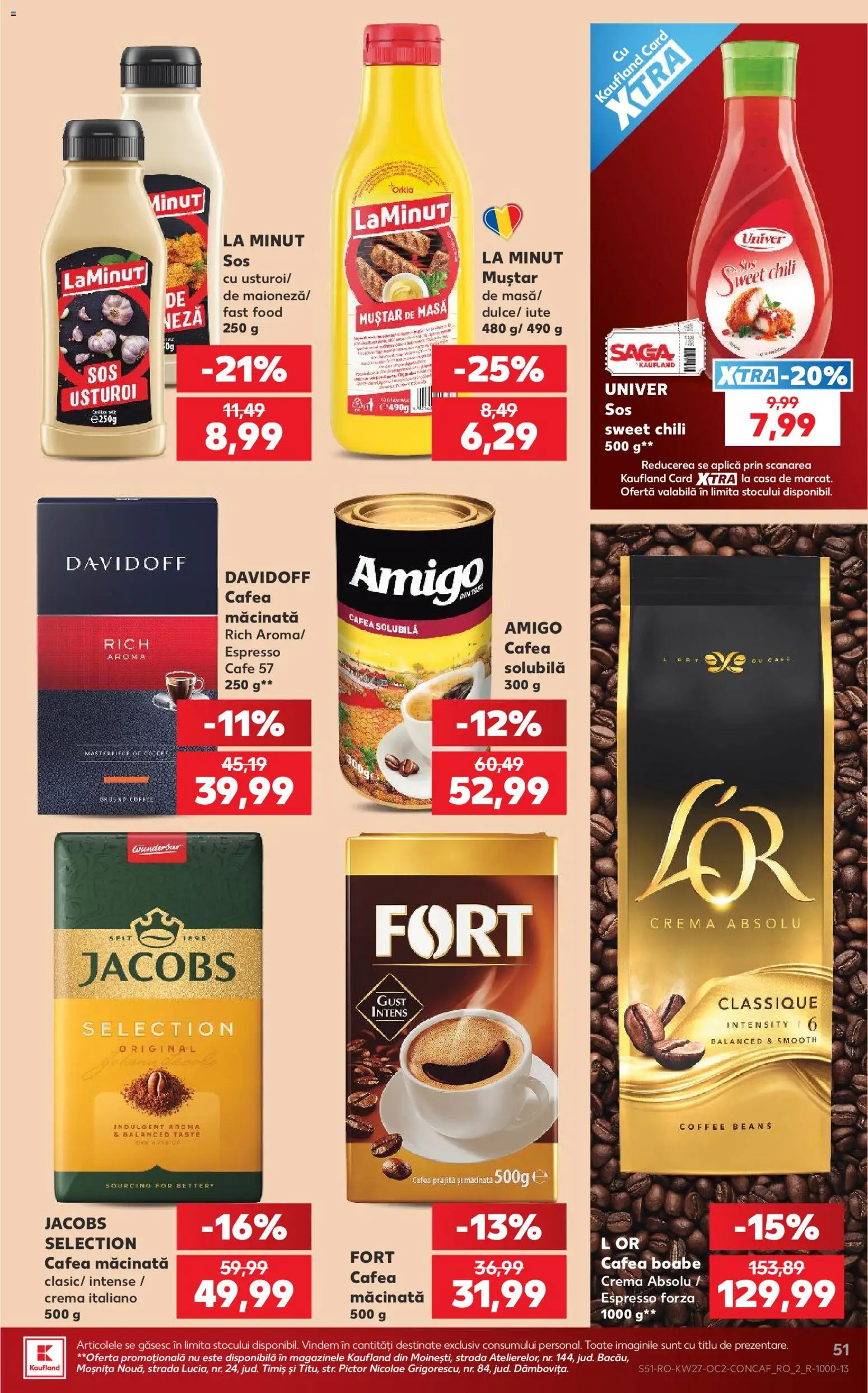 Catalog Kaufland 1 - 6 Iulie 2026 | Pagina 51 | Produse: Cremă, Cafea, Muștar, Usturoi