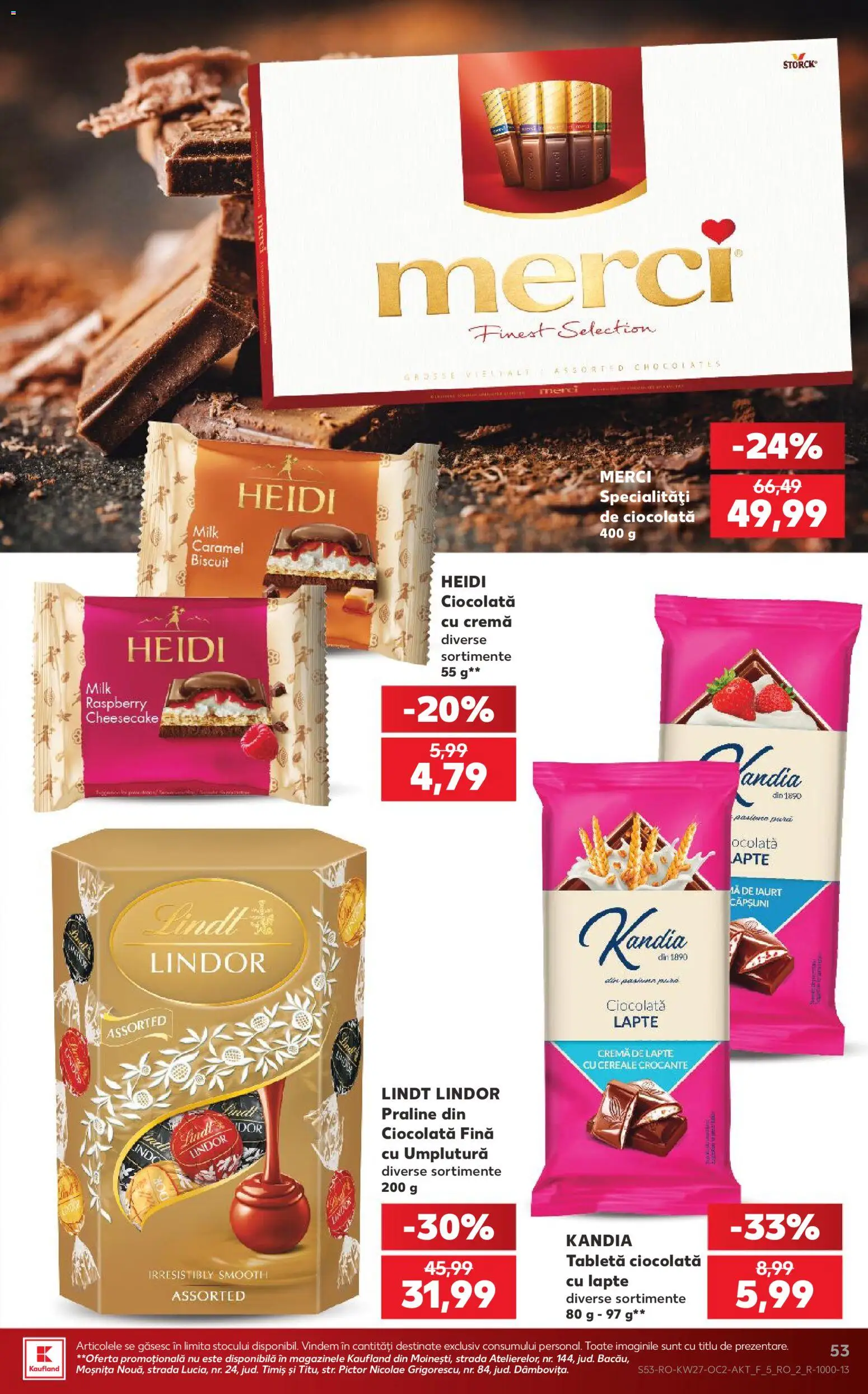 Catalog Kaufland 1 - 6 Iulie 2026 | Pagina 53 | Produse: Tabletă, Praline, Lapte, Cereale