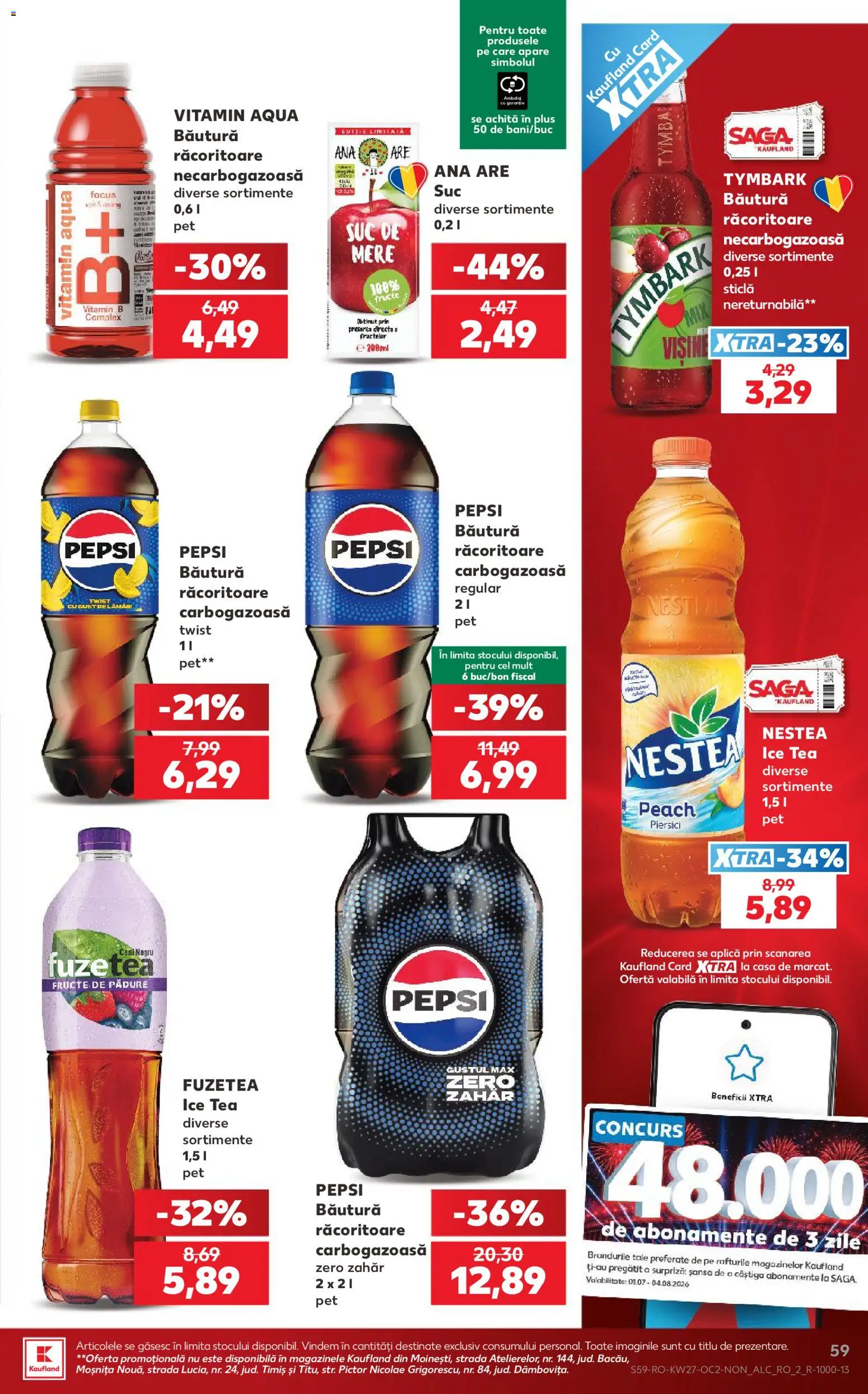 Catalog Kaufland 1 - 6 Iulie 2026 | Pagina 59 | Produse: Suc, Mere, Fructe, Zahăr