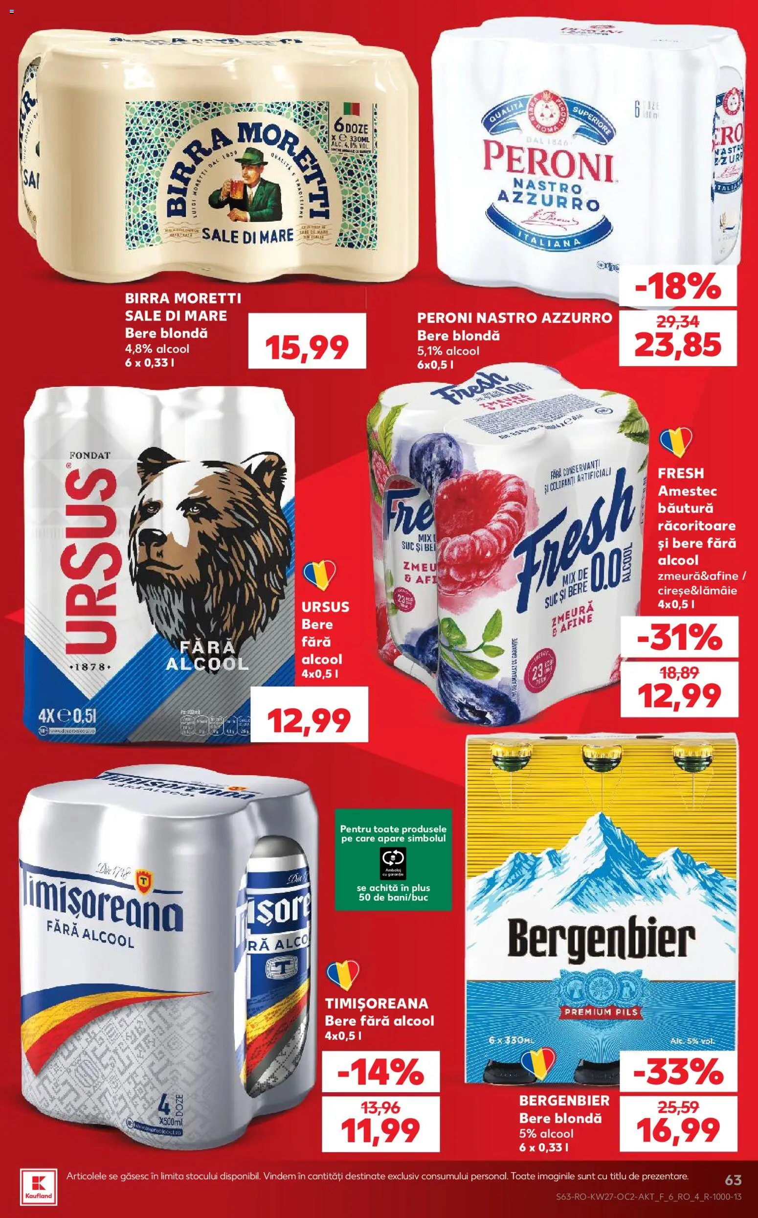 Catalog Kaufland 1 - 6 Iulie 2026 | Pagina 63 | Produse: Afine, Zmeură, Bere, Plastik Kulübe