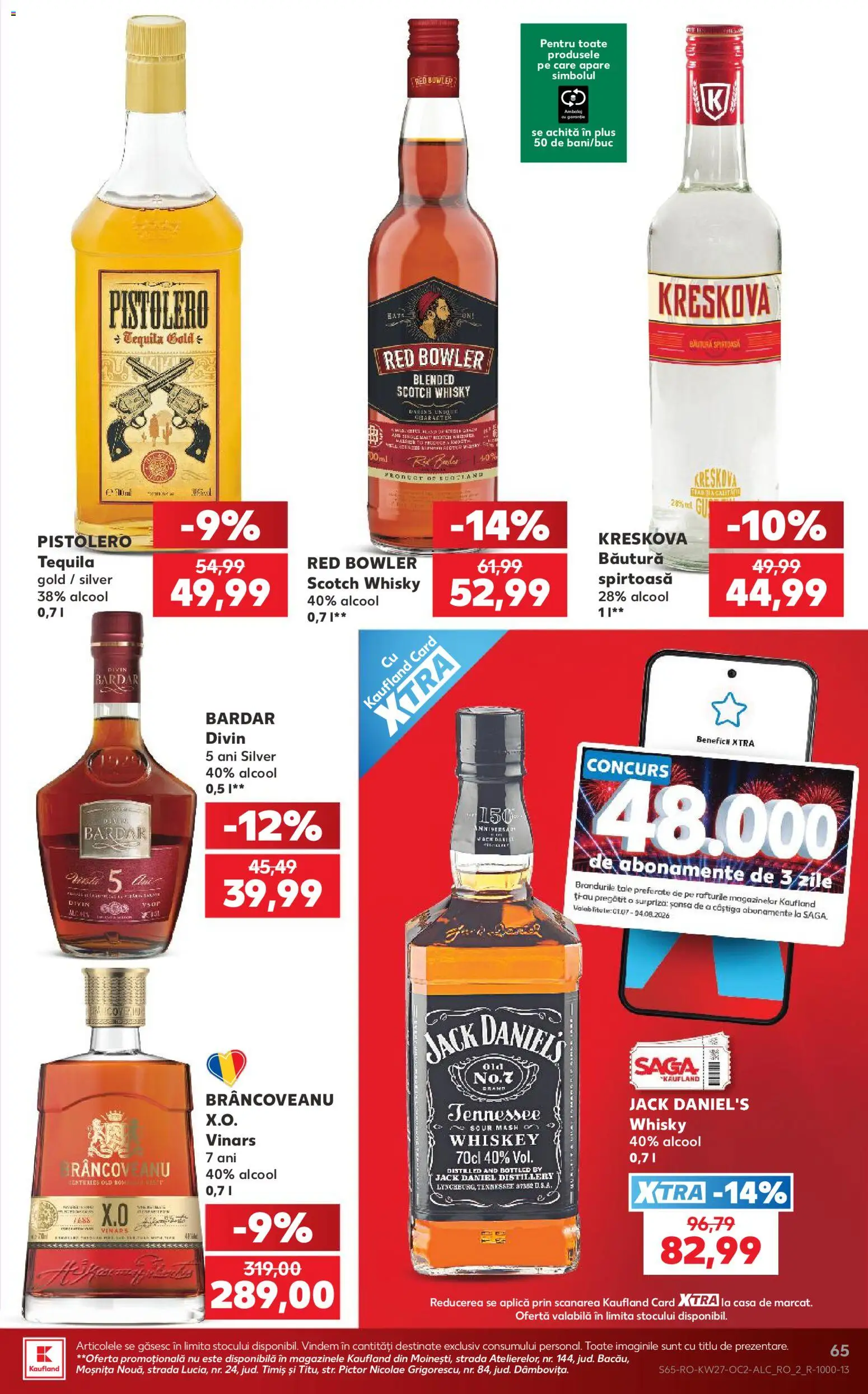 Catalog Kaufland 1 - 6 Iulie 2026 | Pagina 65 | Produse: Whiskey
