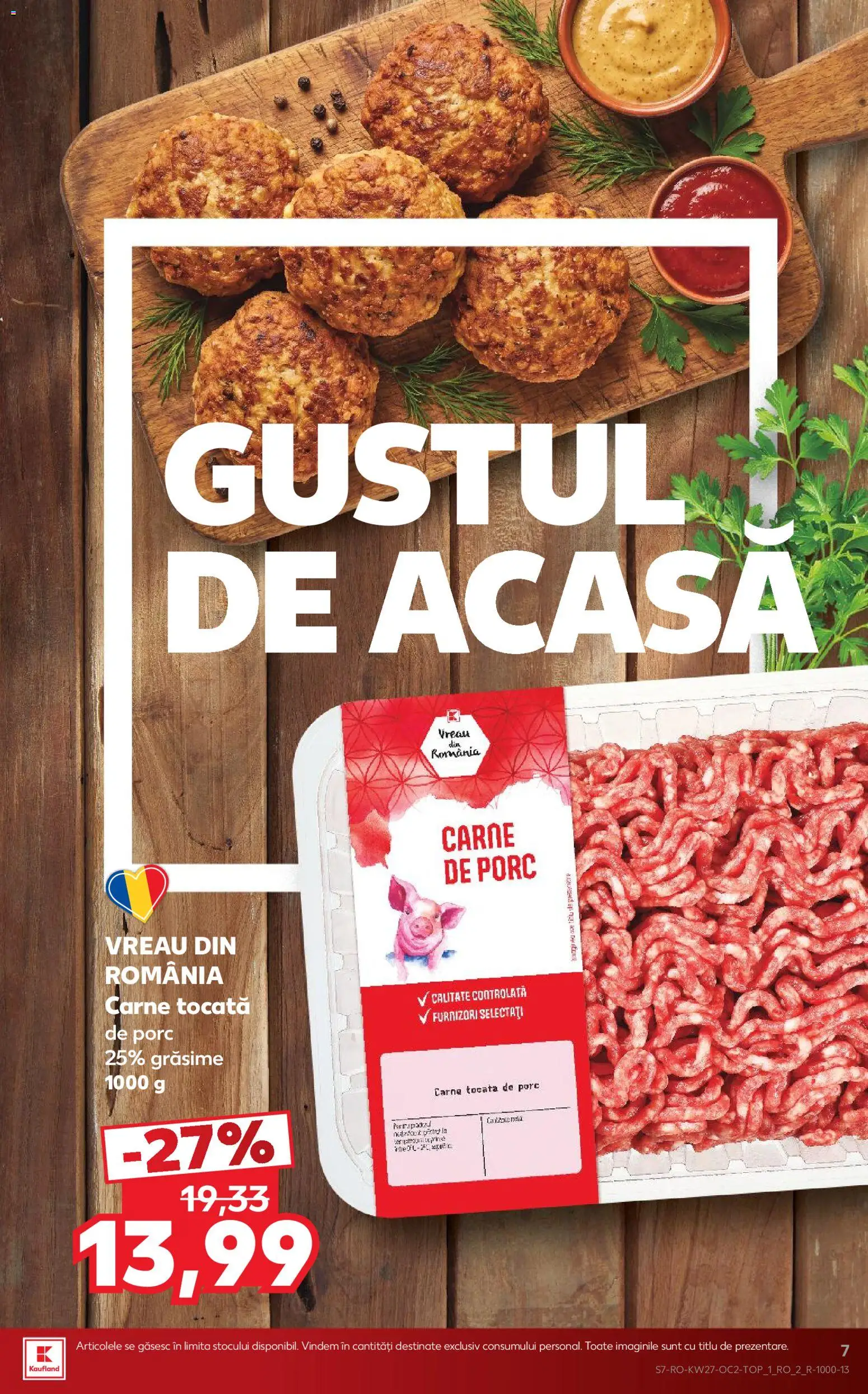 Catalog Kaufland 1 - 6 Iulie 2026 | Pagina 7 | Produse: Carne De Porc, Carne tocată