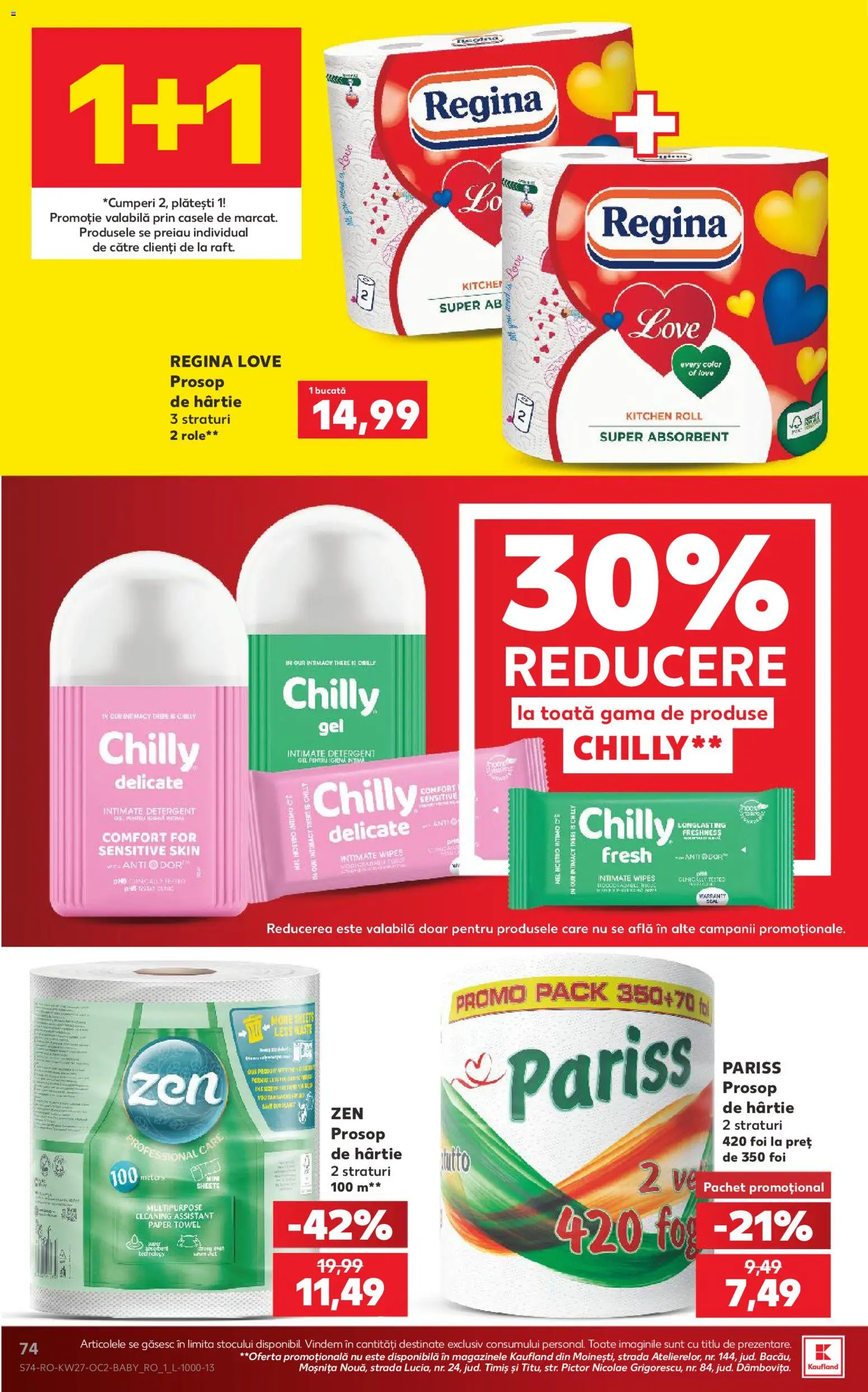 Catalog Kaufland 1 - 6 Iulie 2026 | Pagina 74 | Produse: Raft, Role, Detergent