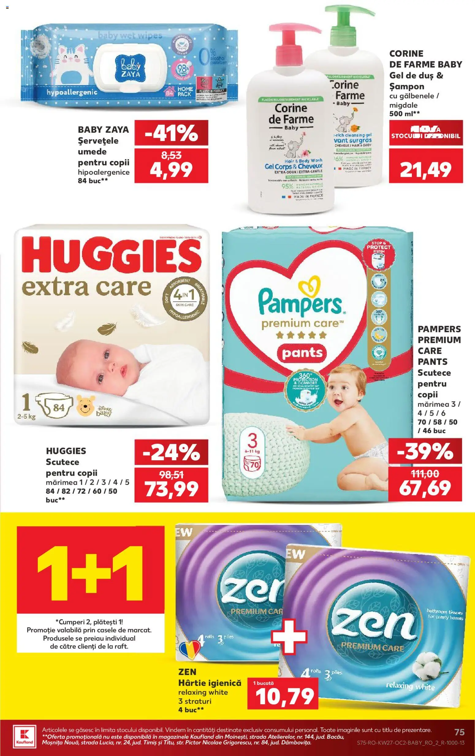 Catalog Kaufland 1 - 6 Iulie 2026 | Pagina 75 | Produse: Body, Migdale, Gel de duș, Scutece