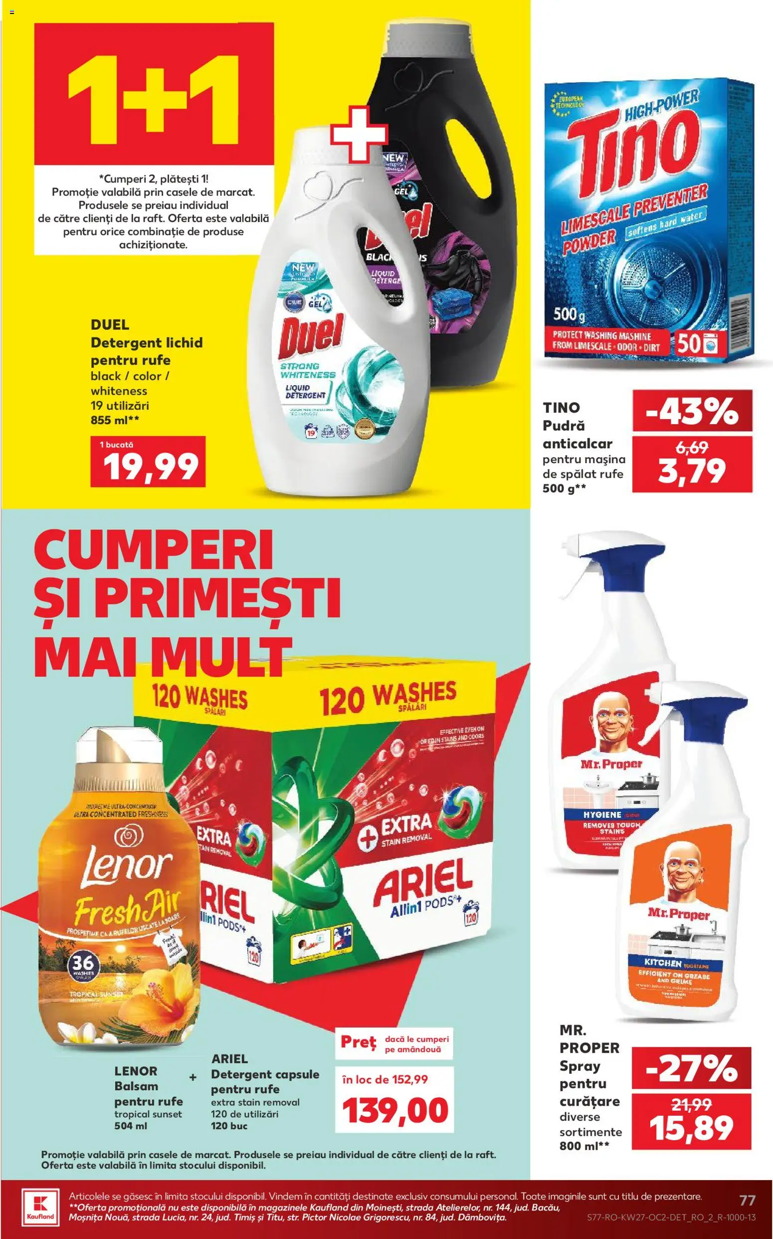 Catalog Kaufland 1 - 6 Iulie 2026 | Pagina 77 | Produse: Pudră, Balsam, Detergent