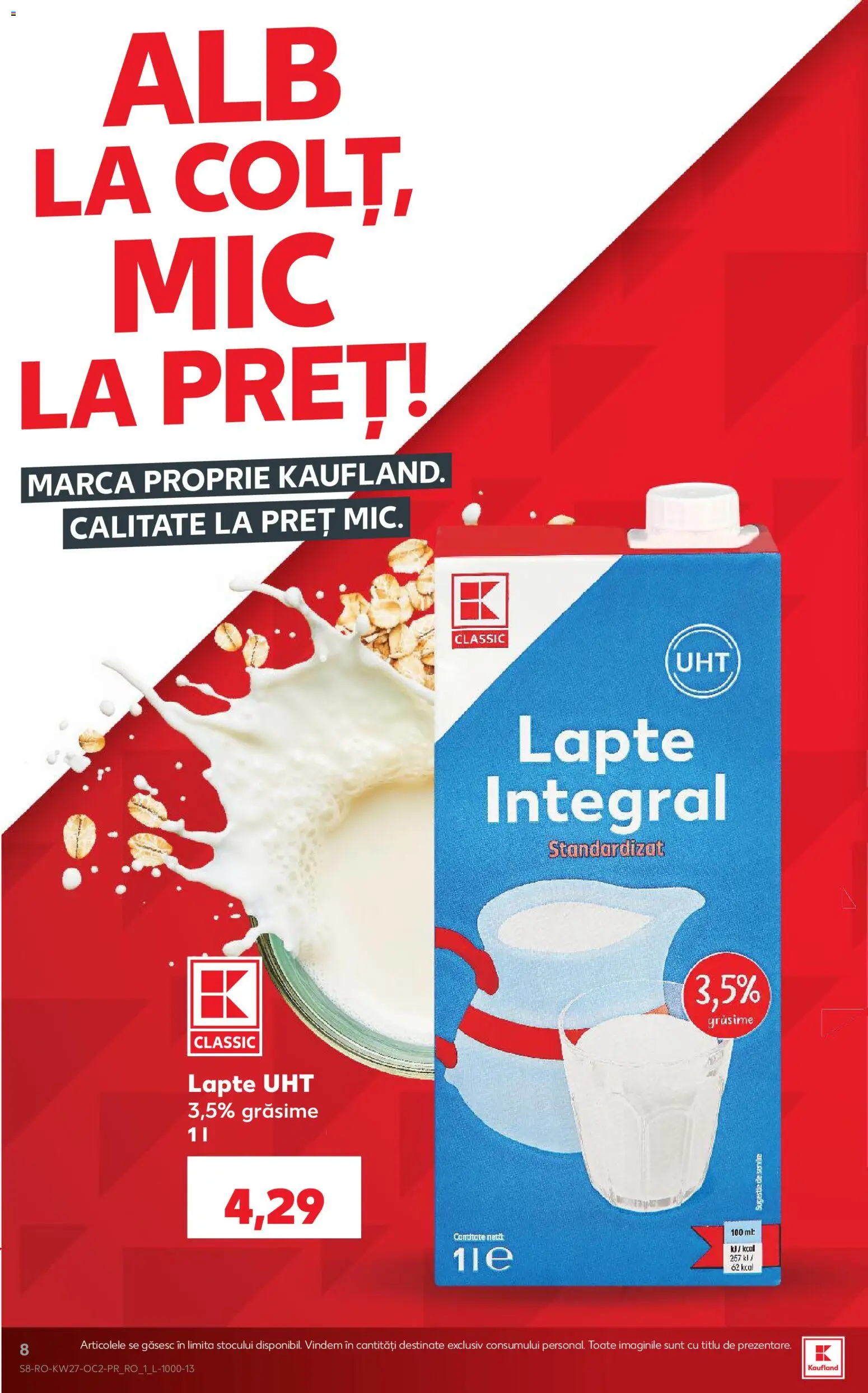 Catalog Kaufland 1 - 6 Iulie 2026 | Pagina 8 | Produse: Lapte