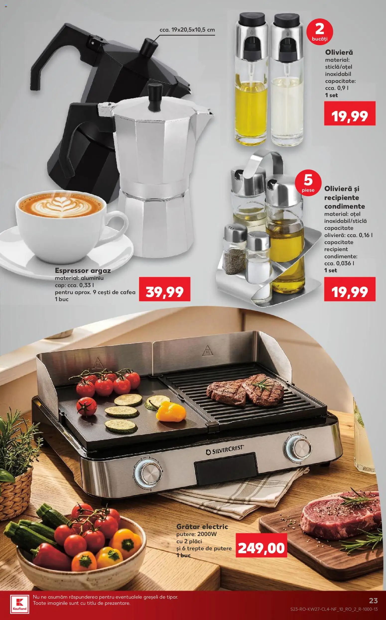 Catalog Kaufland 1 - 6 Iulie 2026 | Pagina 23 | Produse: Espressor, Grătar, Cafea, Condimente