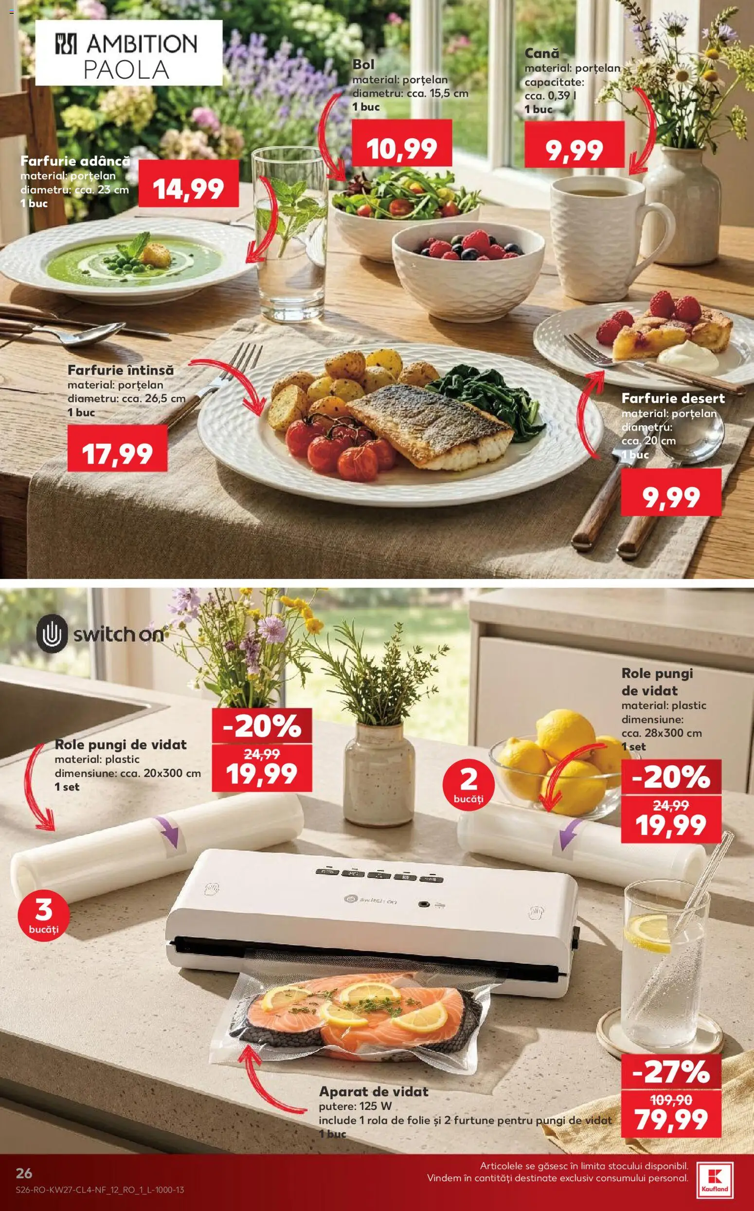 Catalog Kaufland 1 - 6 Iulie 2026 | Pagina 26 | Produse: Role, Farfurie
