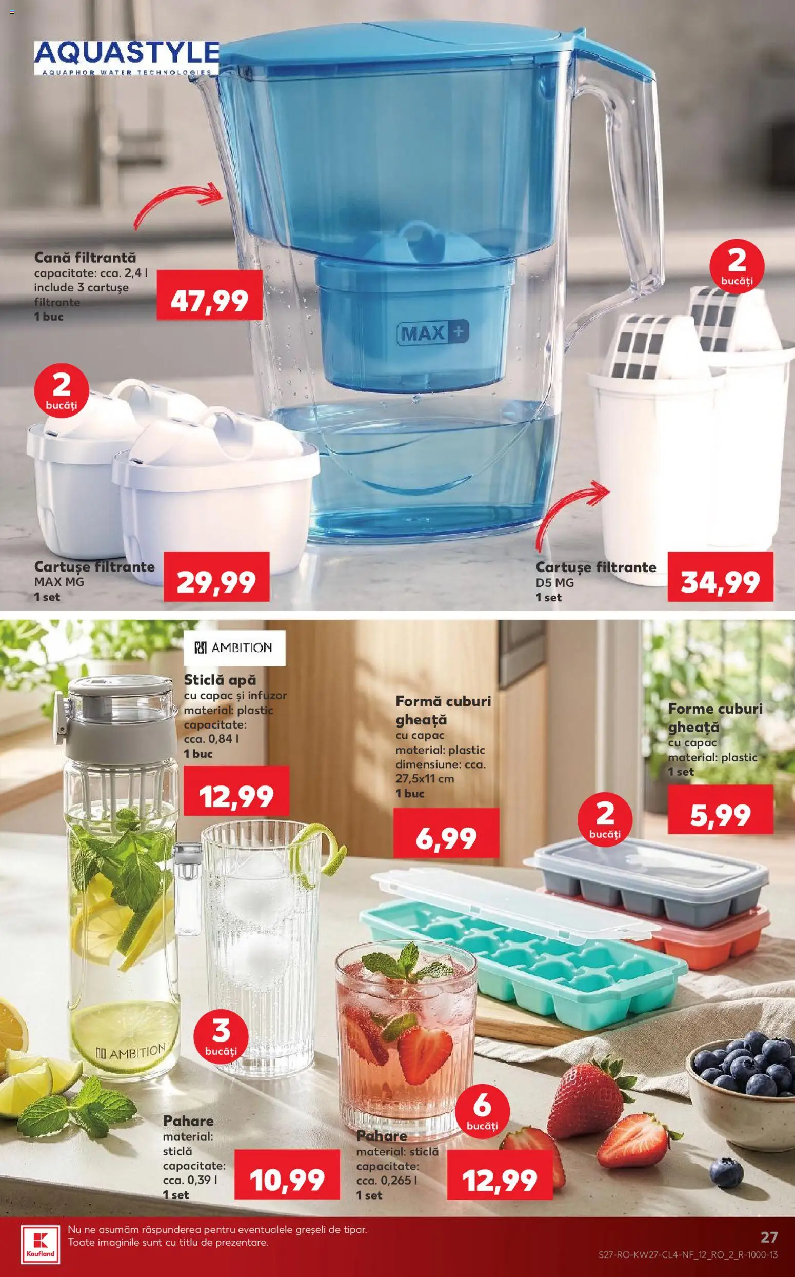 Catalog Kaufland 1 - 6 Iulie 2026 | Pagina 27 | Produse: Pahare, Apă