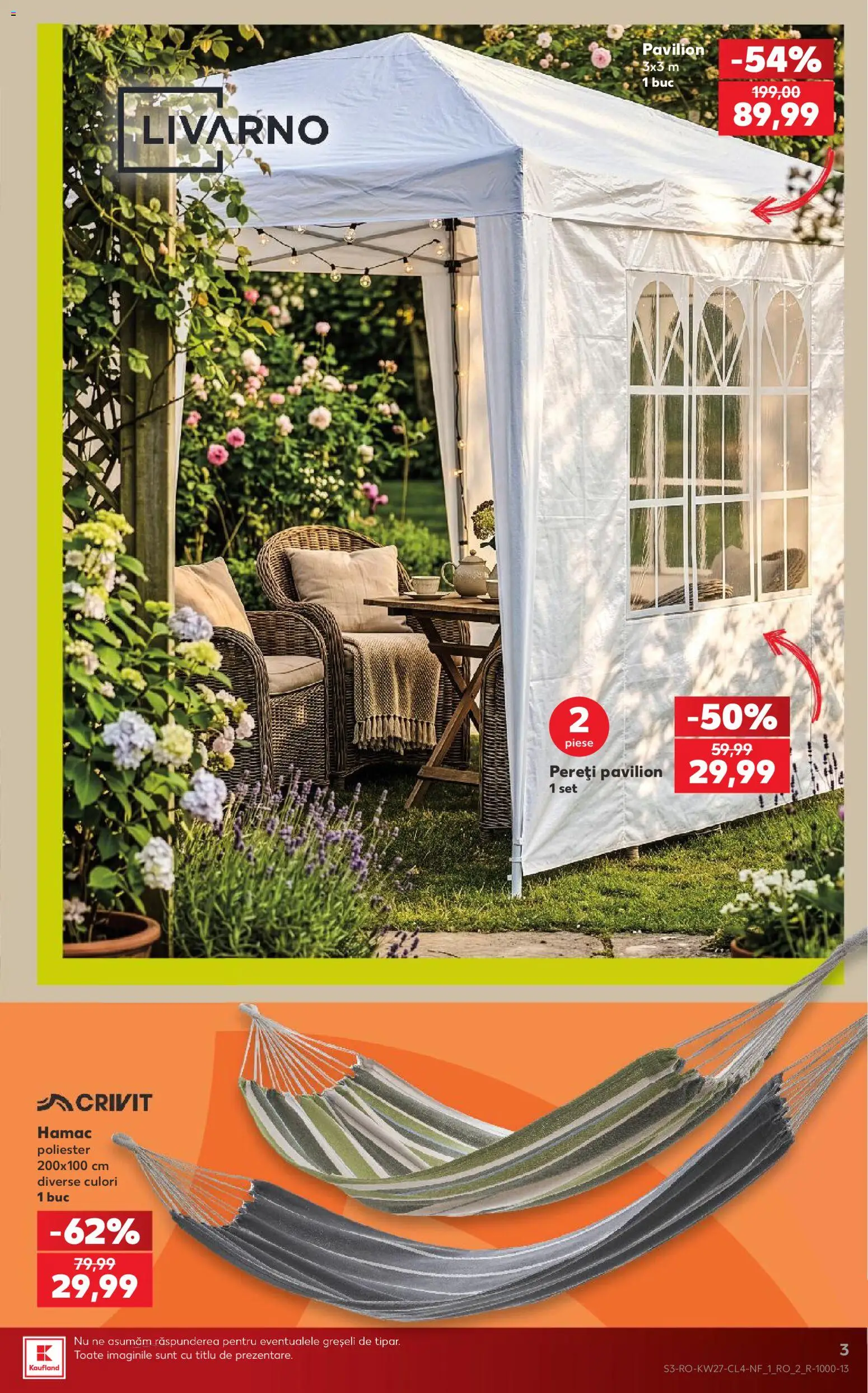 Catalog Kaufland 1 - 6 Iulie 2026 | Pagina 3 | Produse: Hamac, Pavilion