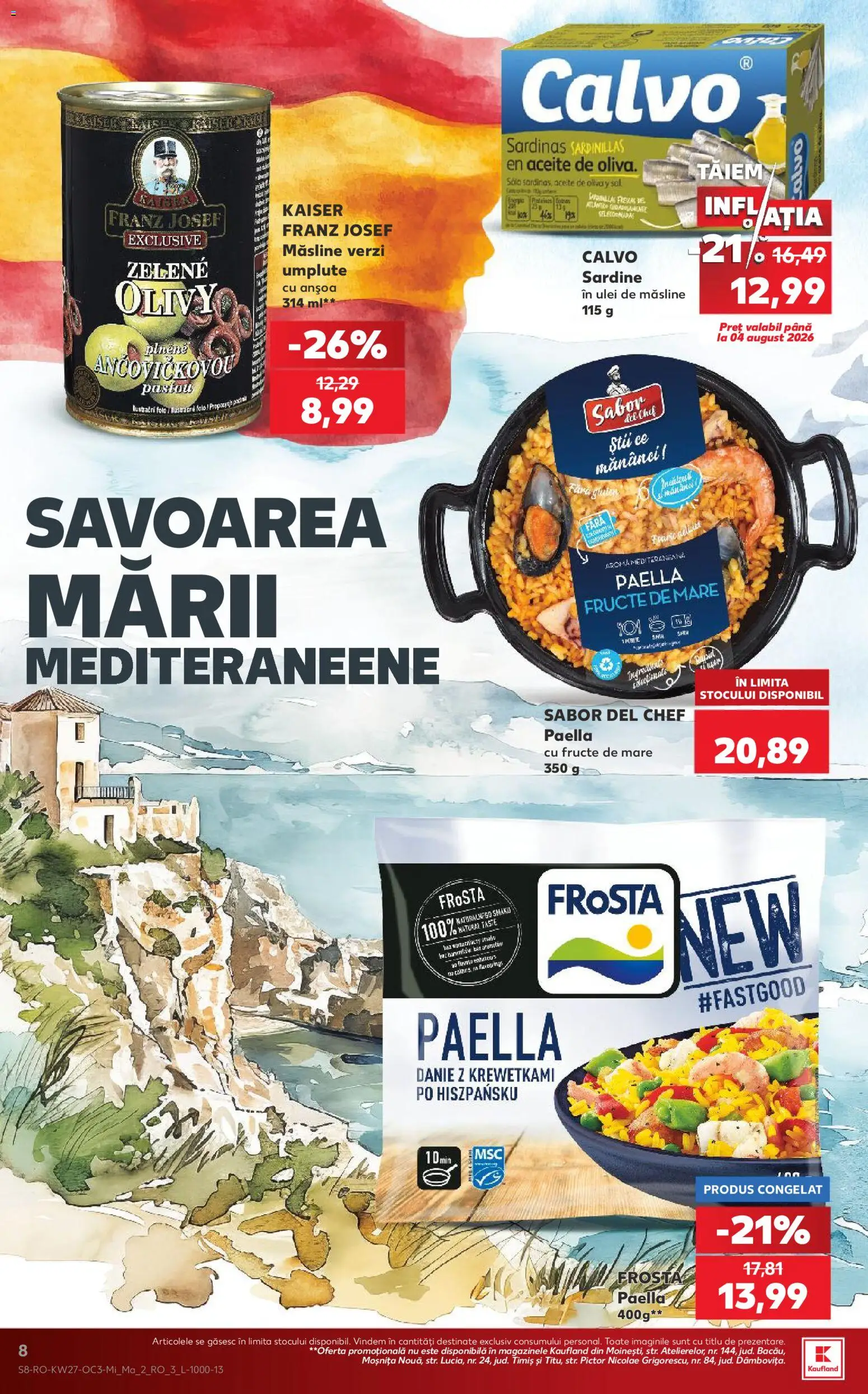 Catalog Kaufland 1 - 6 Iulie 2026 | Pagina 8 | Produse: Șal, Măsline, Ulei, Fructe De Mare