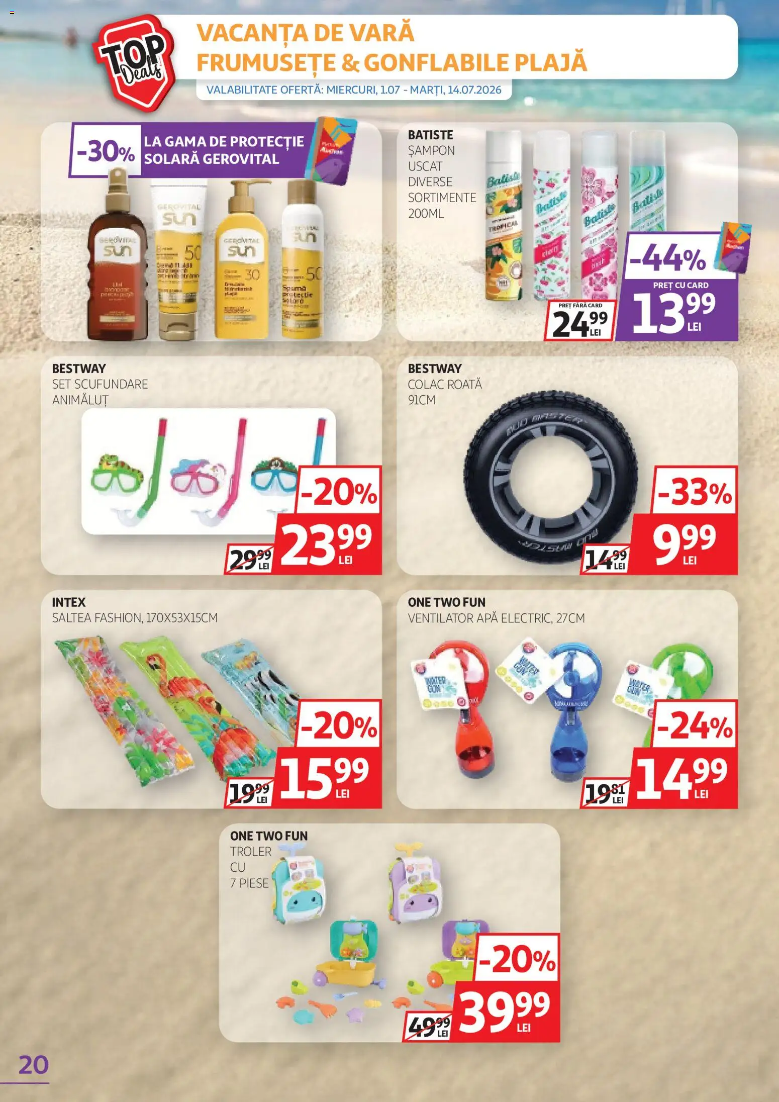 Catalog Auchan 1 - 13 Iulie 2026 | Pagina 20 | Produse: Ventilator, Șampon, Apă, Șampon uscat