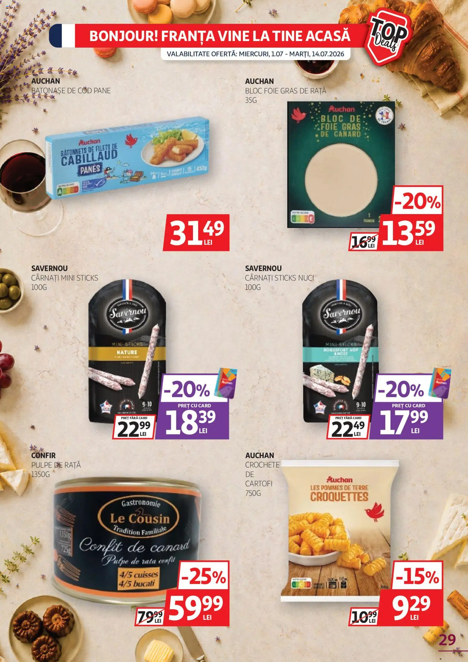 Catalog Auchan 1 - 13 Iulie 2026 | Pagina 29 | Produse: Rață, Nuci, Cartofi, Cârnați