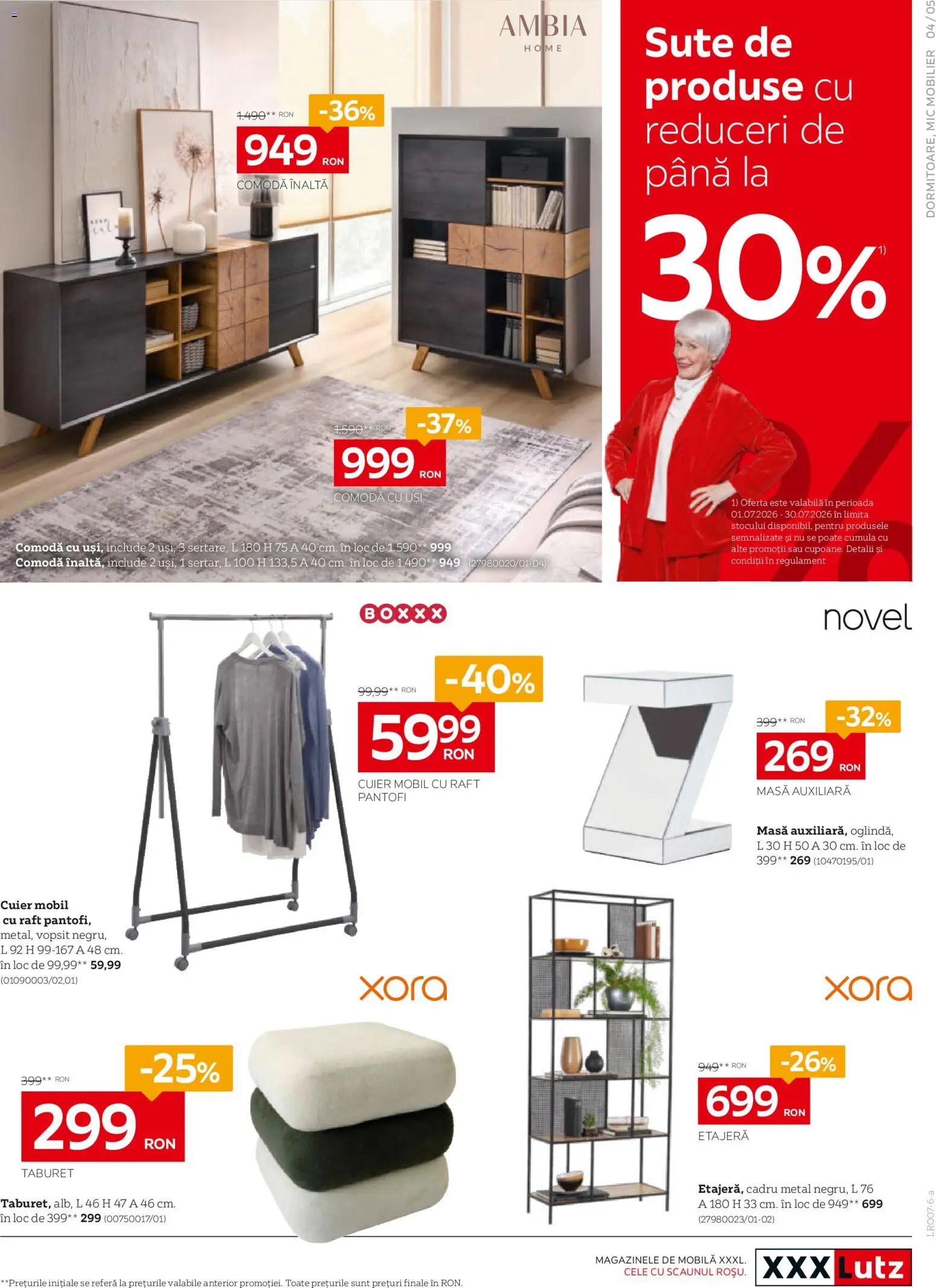 Catalog XXXLutz 29 Iunie - 1 August 2026 | Pagina 5 | Produse: Raft, Masă, Taburet, Etajeră