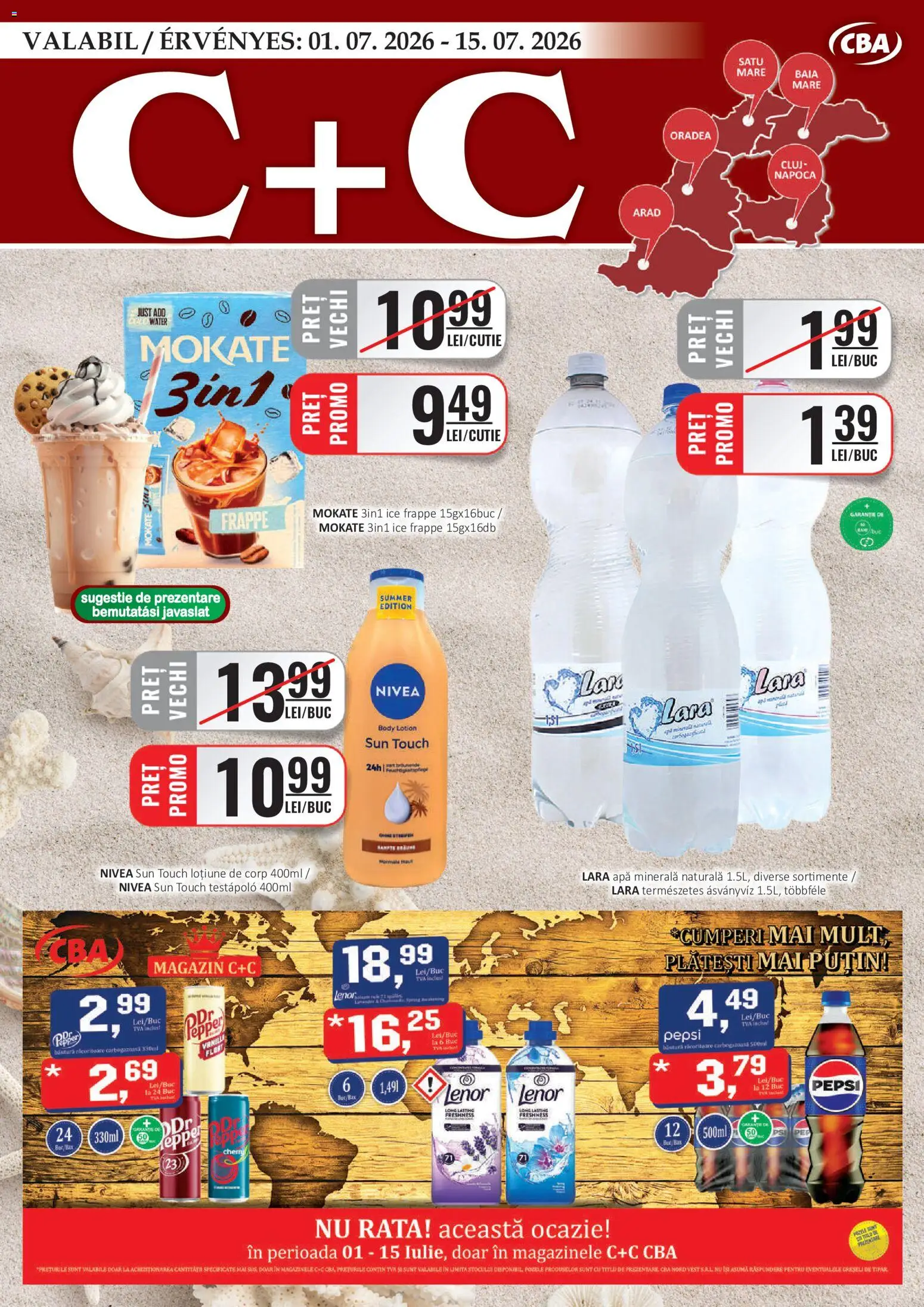 Catalog CBA 1 - 14 Iulie 2026 | Pagina 1 | Produse: Body, Yazı tahtası kalemi, Rață, Apă