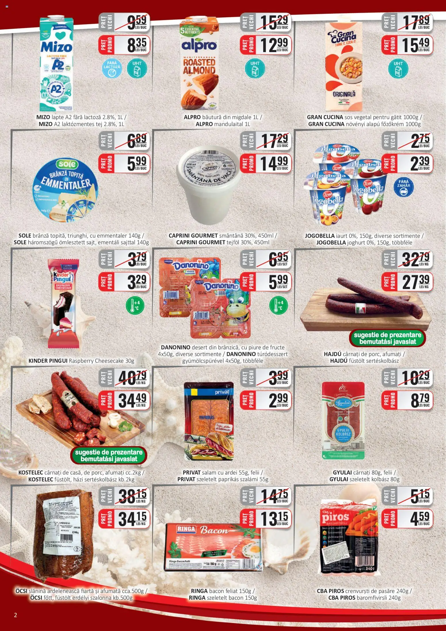 Catalog CBA 1 - 14 Iulie 2026 | Pagina 2 | Produse: Crenvurști, Lapte, Brânză, Smântână
