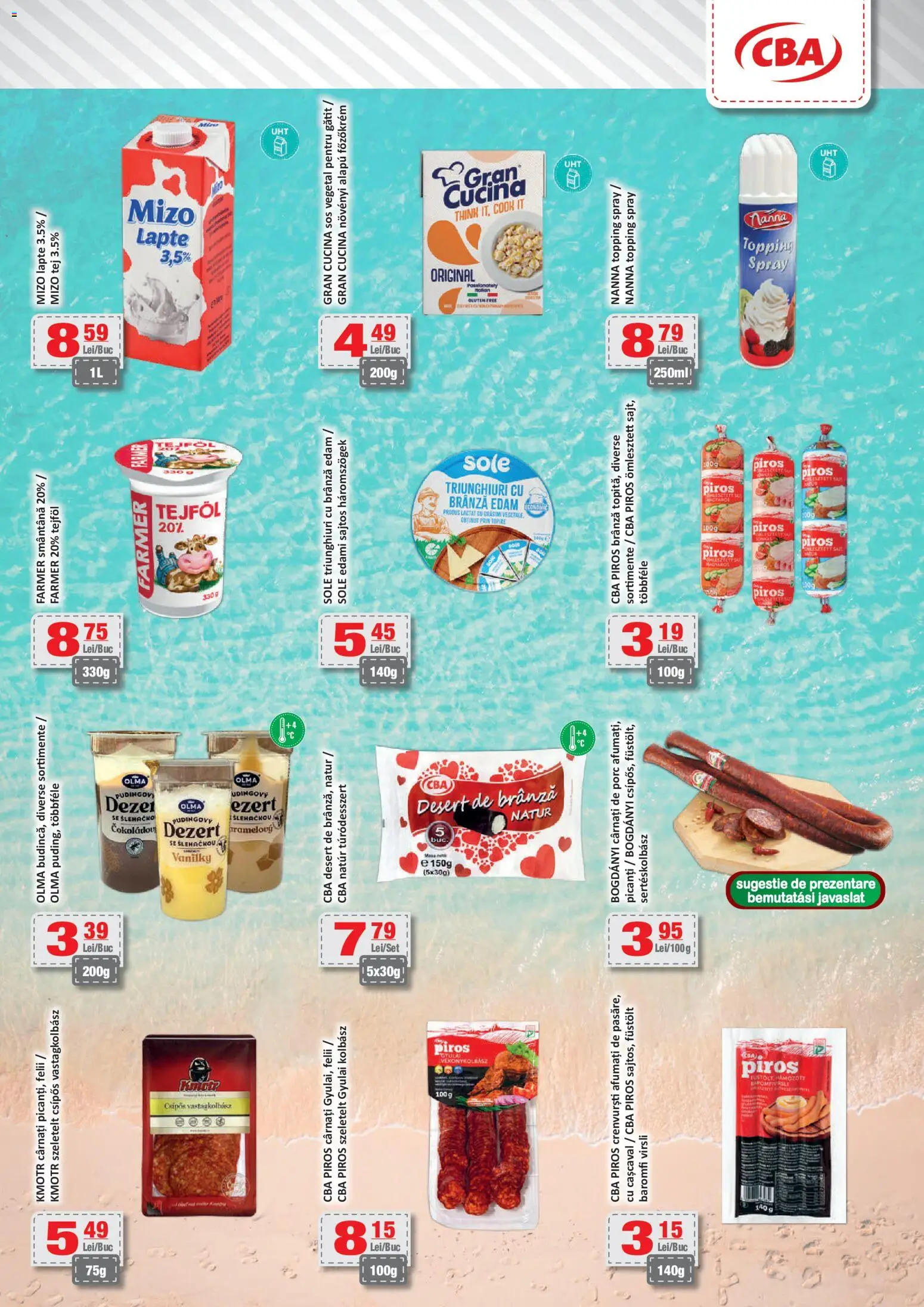 Catalog CBA 10 - 23 Iulie 2026 | Pagina 2 | Produse: Crenvurști, Planche de surf, Smântână, Cârnați