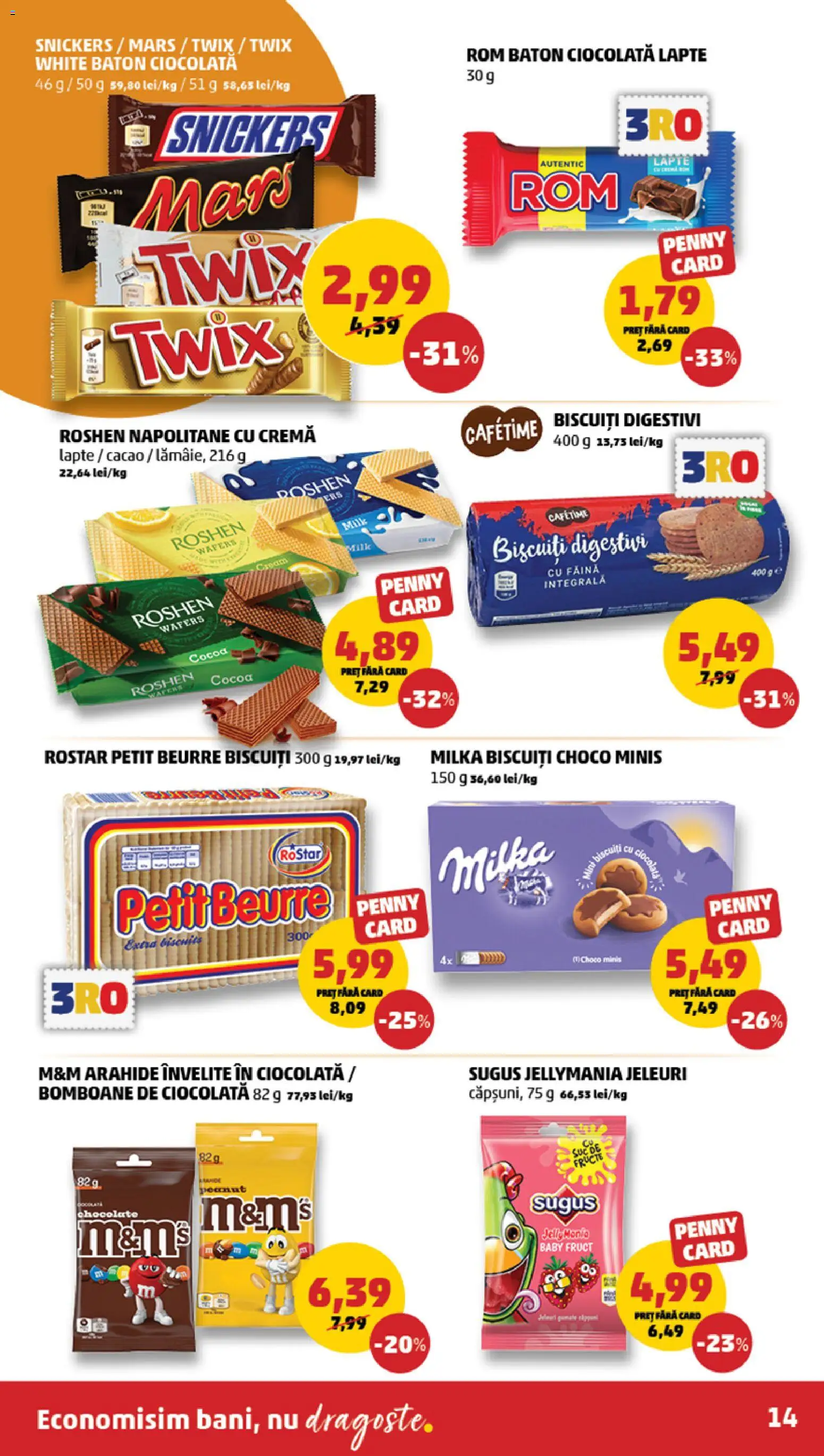 Catalog PENNY Market 1 - 6 Iulie 2026 | Pagina 14 | Produse: Arahide, Napolitane, Rom, Bomboane