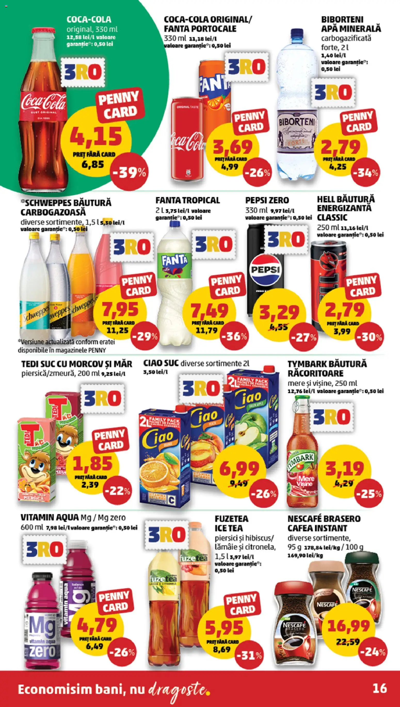 Catalog PENNY Market 1 - 6 Iulie 2026 | Pagina 16 | Produse: Portocale, Ice tea, Apă, Lămâie