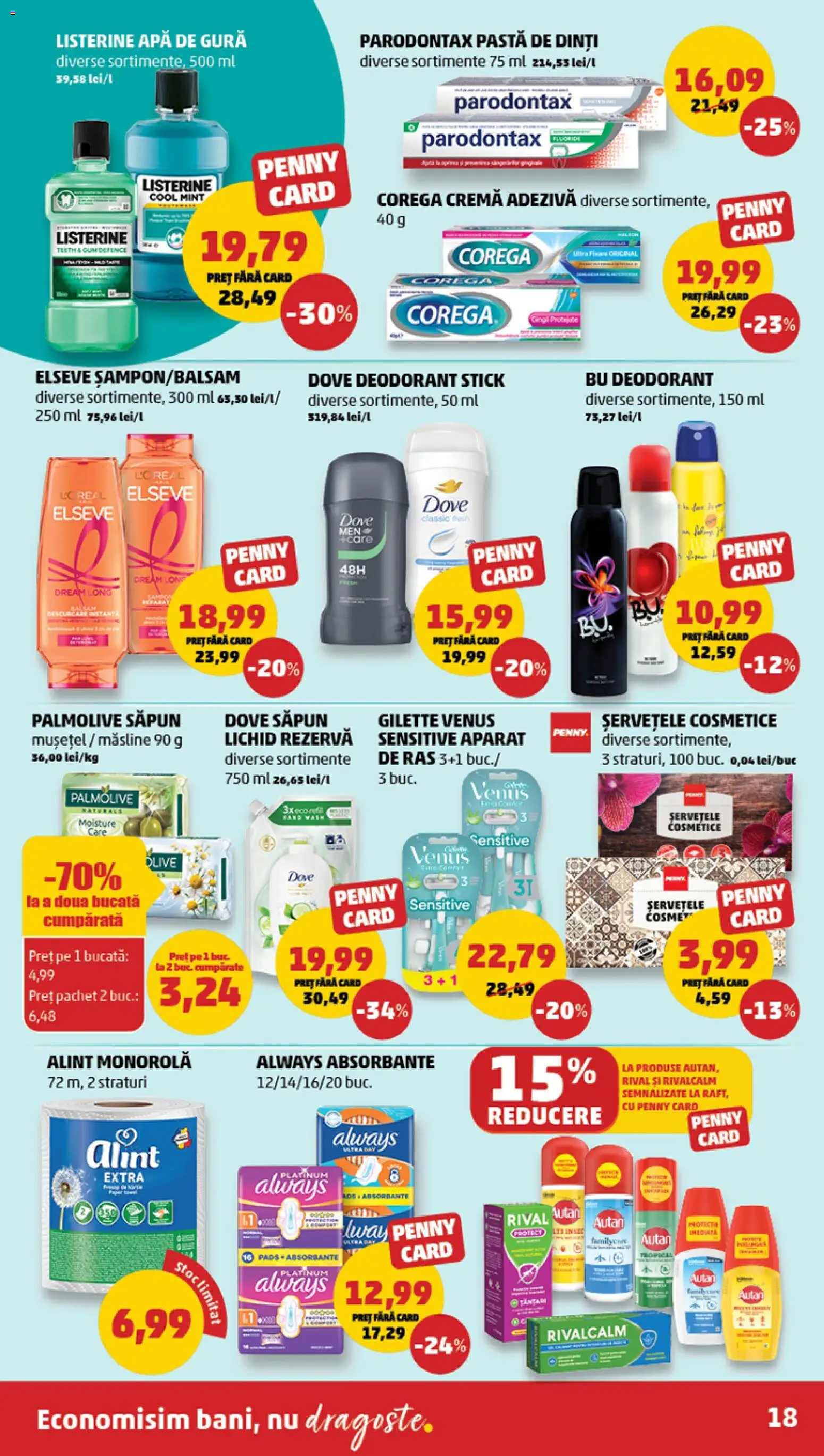 Catalog PENNY Market 1 - 6 Iulie 2026 | Pagina 18 | Produse: Săpun, Apă de gură, Absorbante, Apă