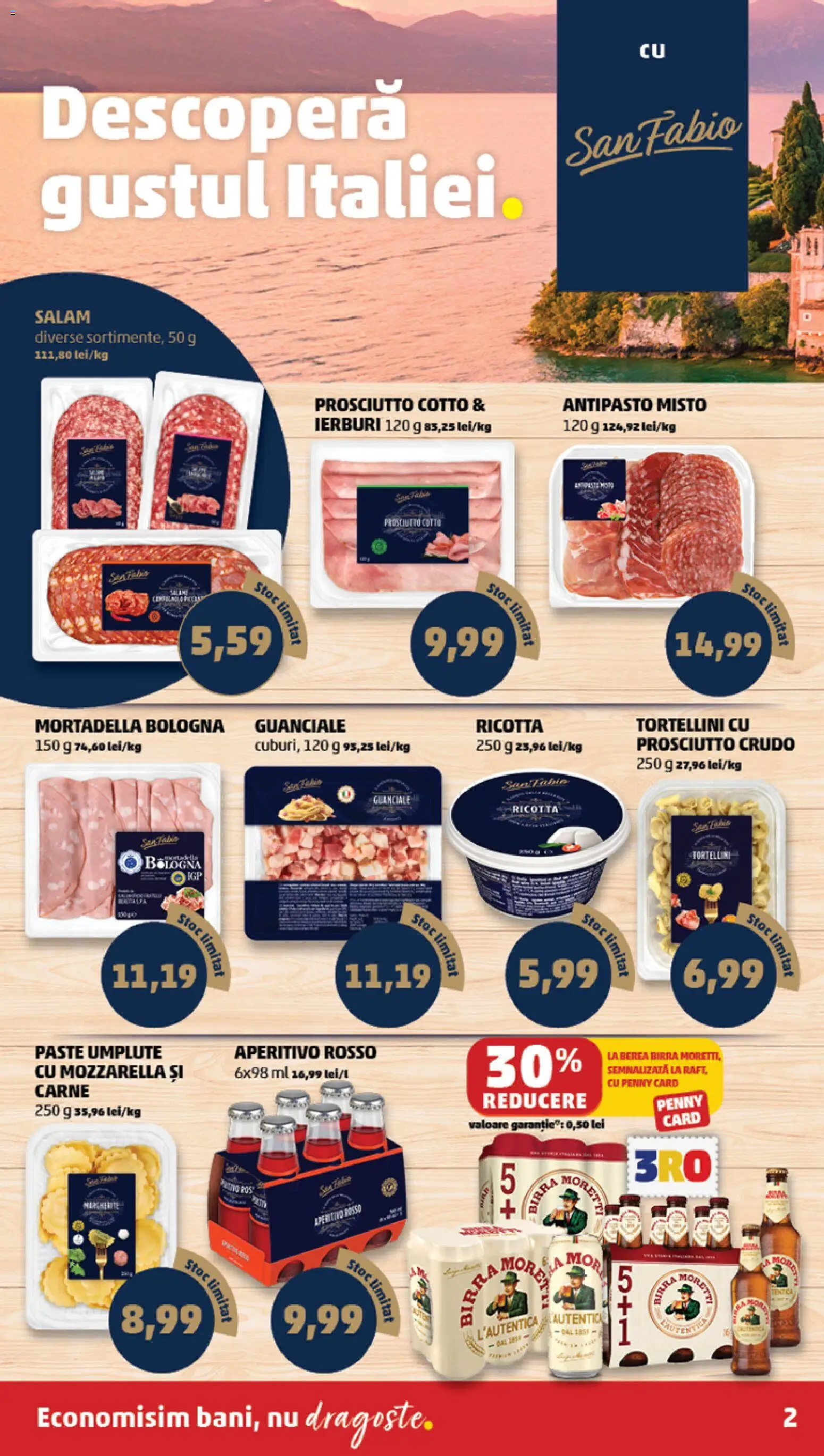 Catalog PENNY Market 1 - 6 Iulie 2026 | Pagina 2 | Produse: Mozzarella, Salam, Paste