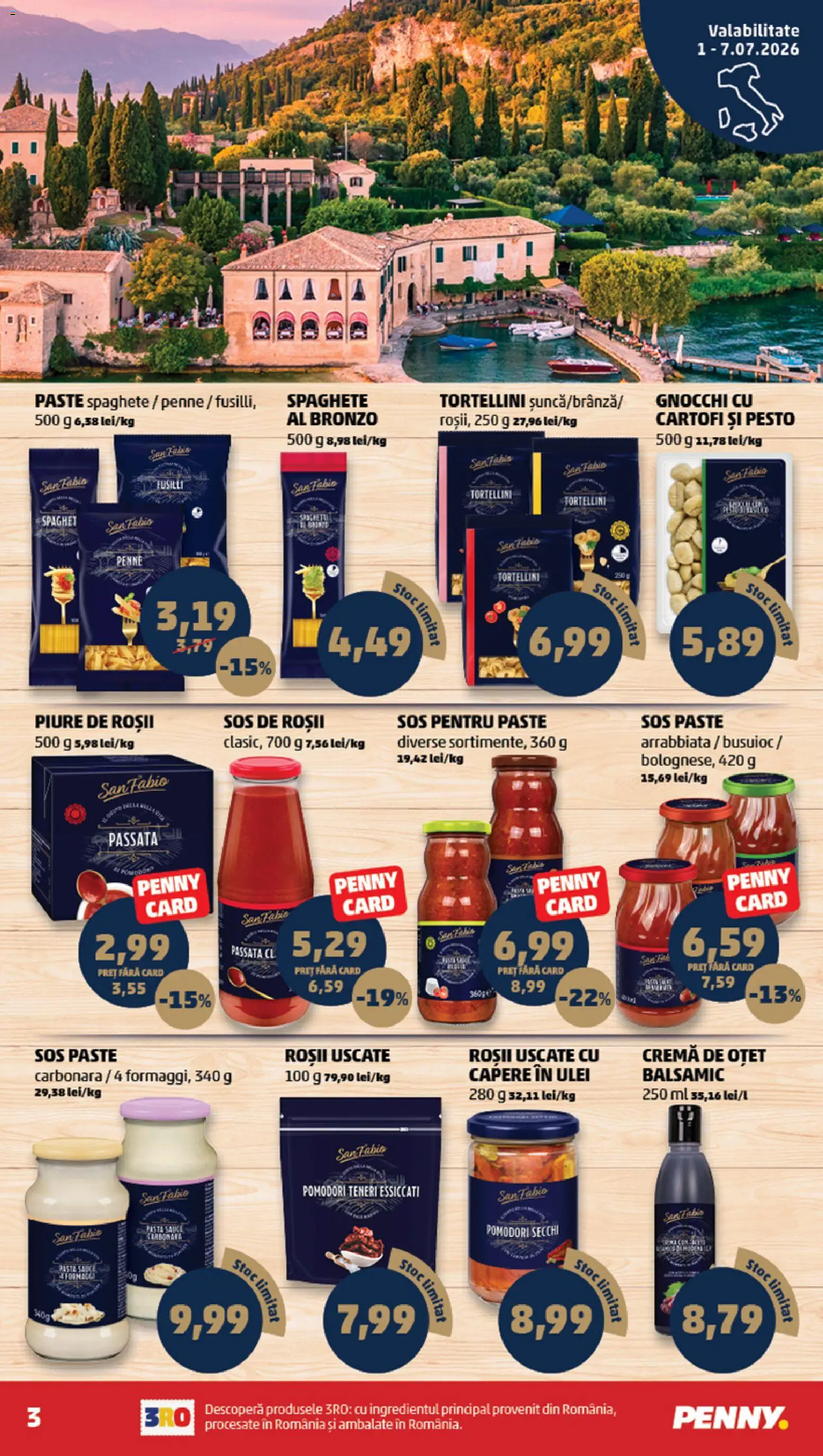 Catalog PENNY Market 1 - 6 Iulie 2026 | Pagina 3 | Produse: Cremă, Ulei, Oțet, Sos