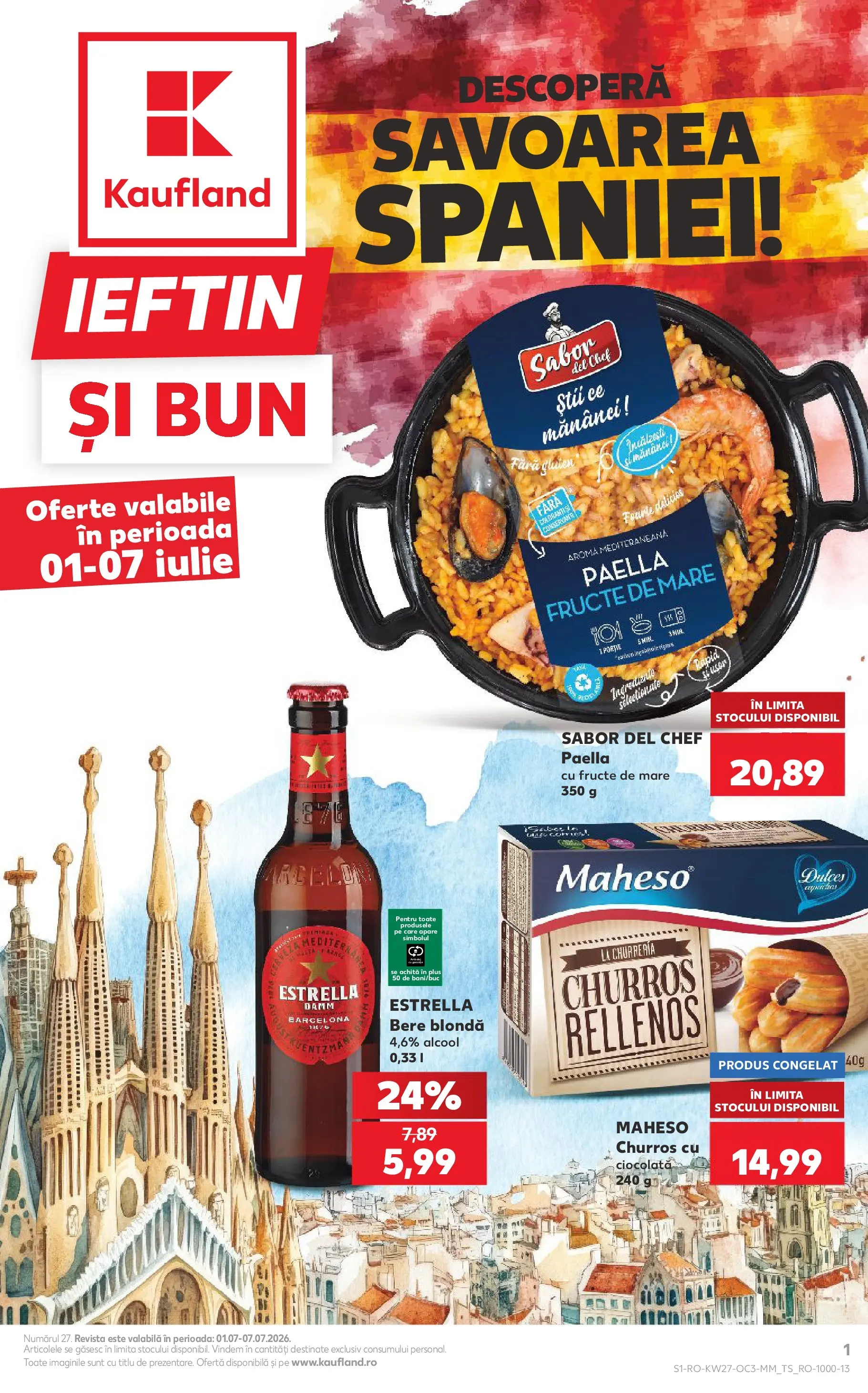 Catalog Kaufland 1 - 6 Iulie 2026 | Pagina 1 | Produse: Ciocolată, Bere, Fructe, Fructe De Mare