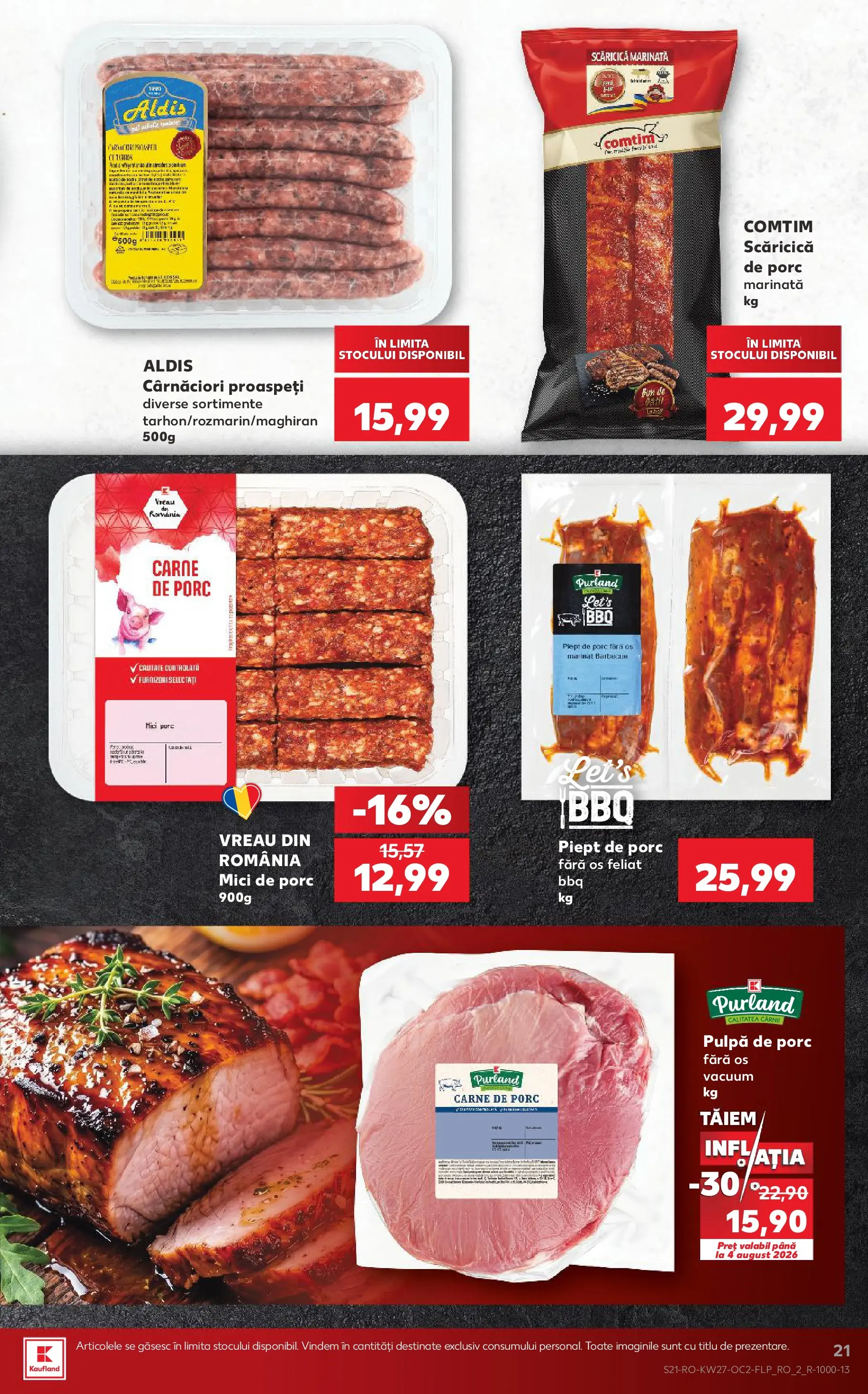 Catalog Kaufland 1 - 6 Iulie 2026 | Pagina 21 | Produse: Mici, Carne De Porc