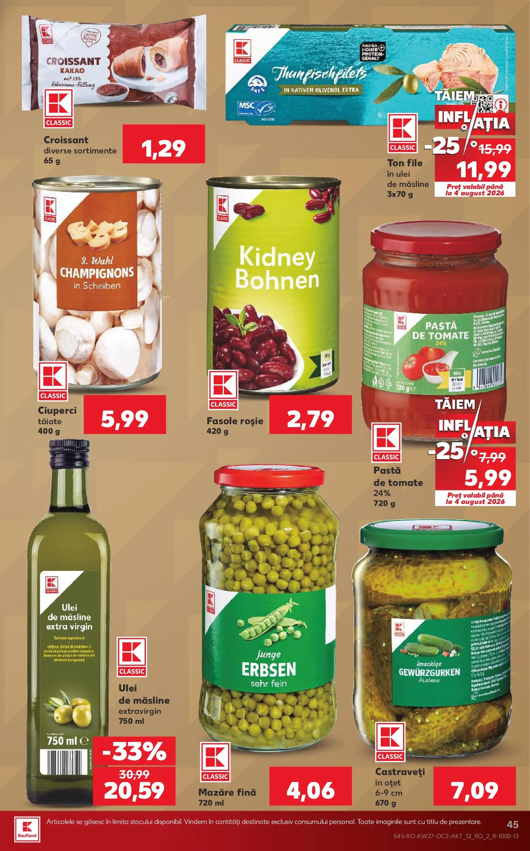 Catalog Kaufland 1 - 6 Iulie 2026 | Pagina 45 | Produse: Mazăre, Ciuperci, Oțet, Castraveți